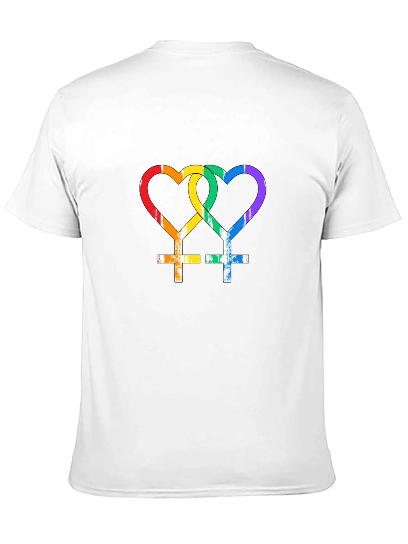 LGBT Lesbian Pride Rainbow Heart T-Shirt