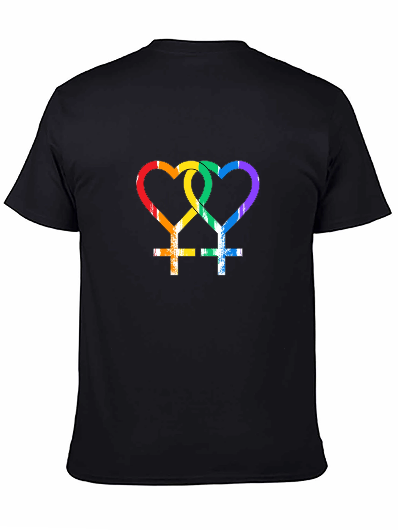 LGBT Lesbian Pride Rainbow Heart T-Shirt