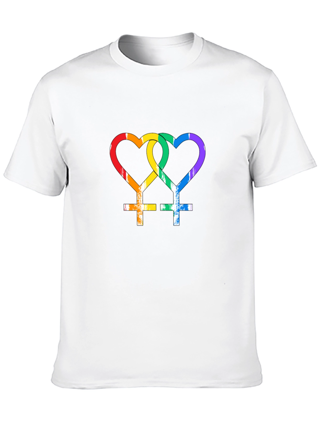 LGBT Lesbian Pride Rainbow Heart T-Shirt