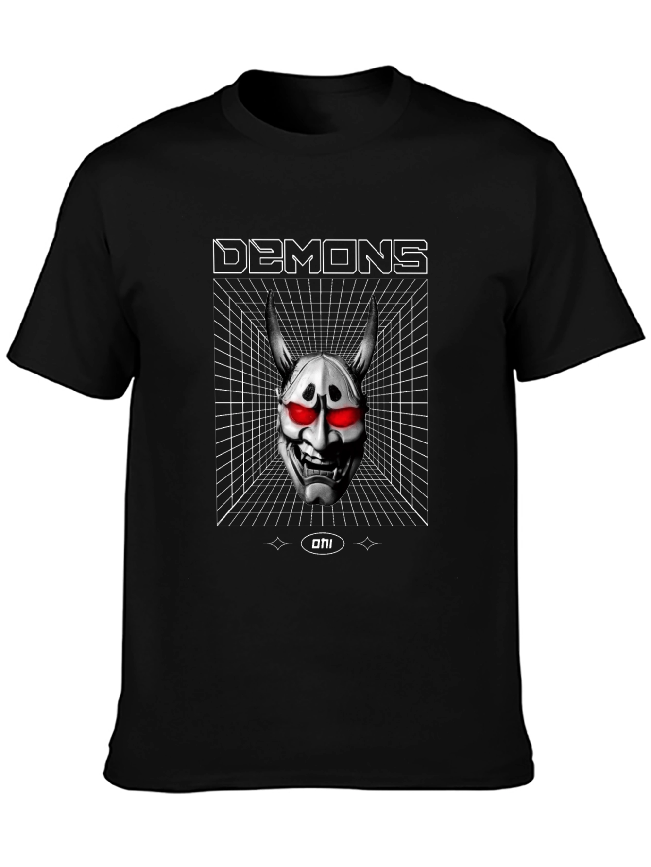 Demons Oni Mask Graphic T-Shirt
