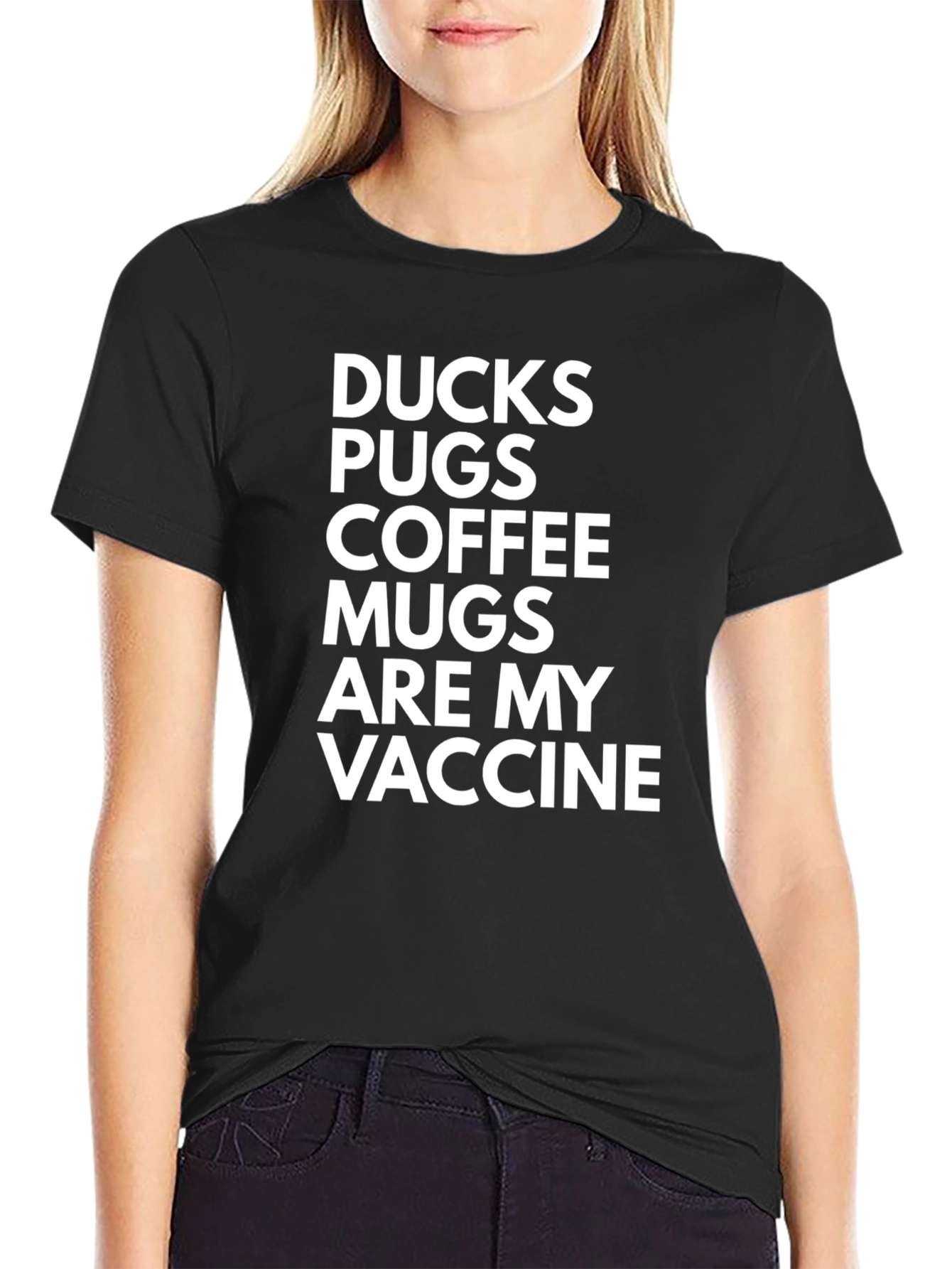 Ducks Pugs Coffee T-Shirt - Vaccine Alternative Tee