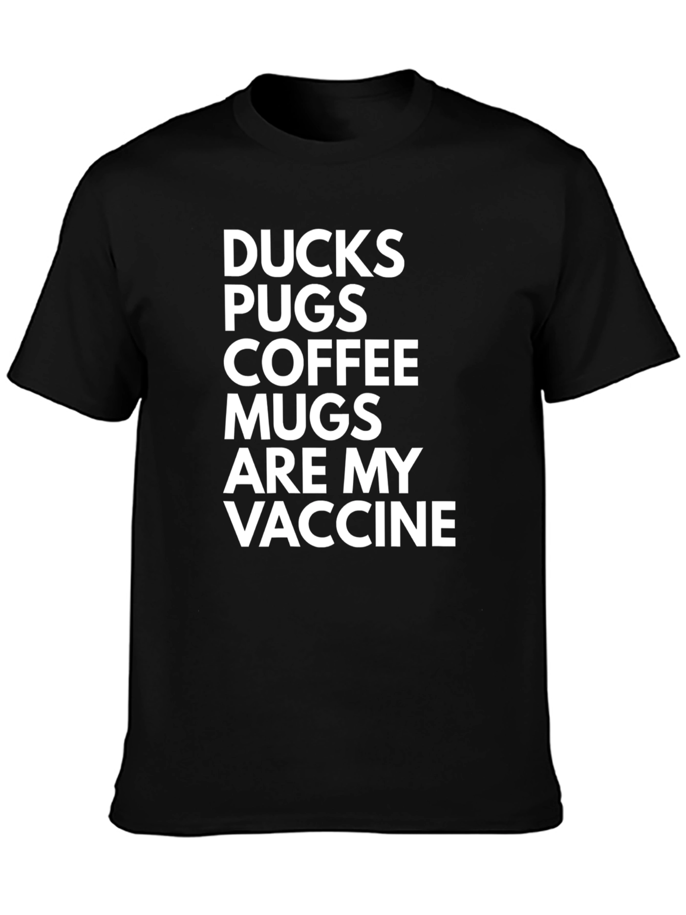 Ducks Pugs Coffee T-Shirt - Vaccine Alternative Tee