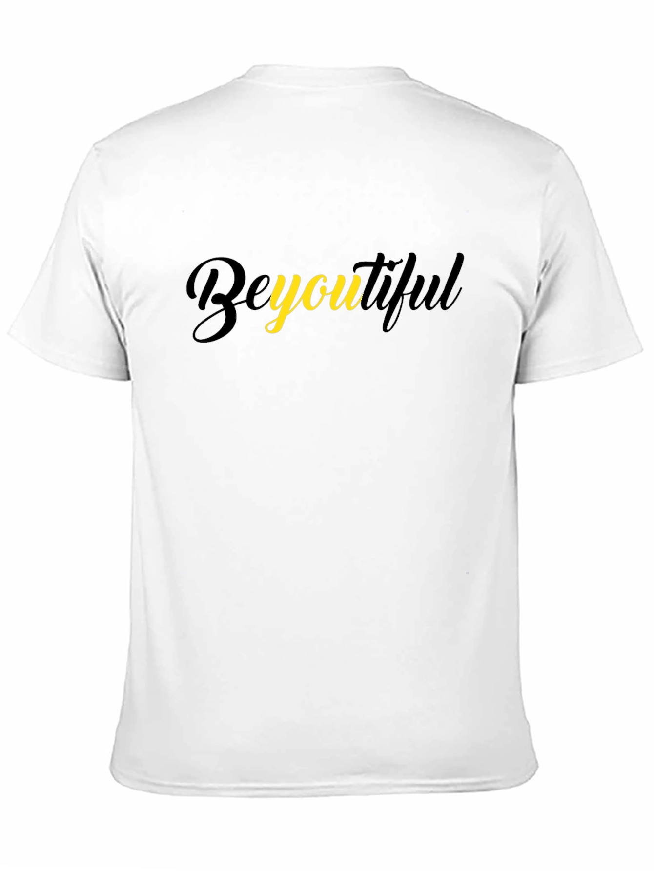 BeYOUtiful Black Cotton Graphic Tee
