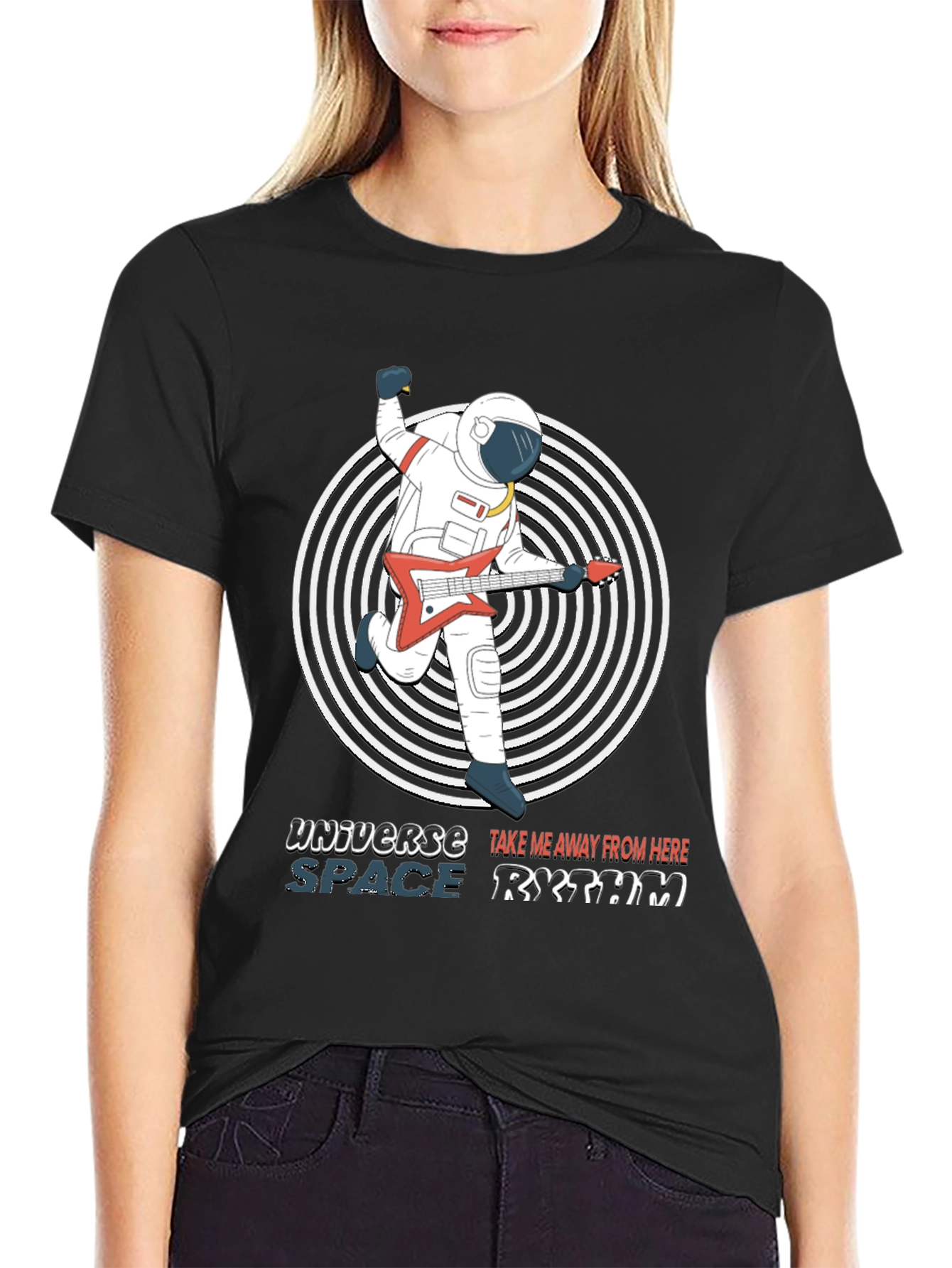 Astronaut Guitarist Graphic T-Shirt - Space Rhythm