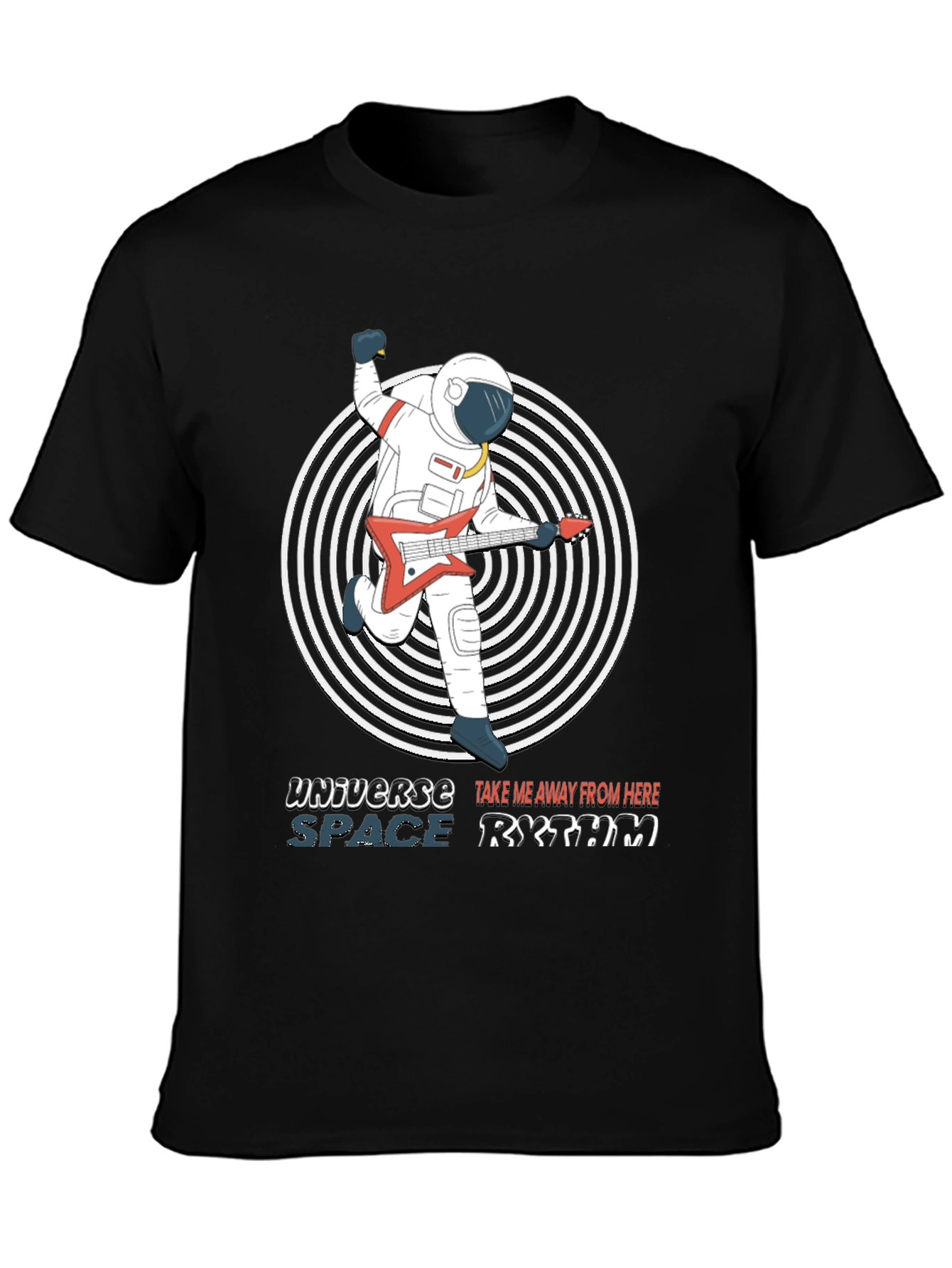 Astronaut Guitarist Graphic T-Shirt - Space Rhythm