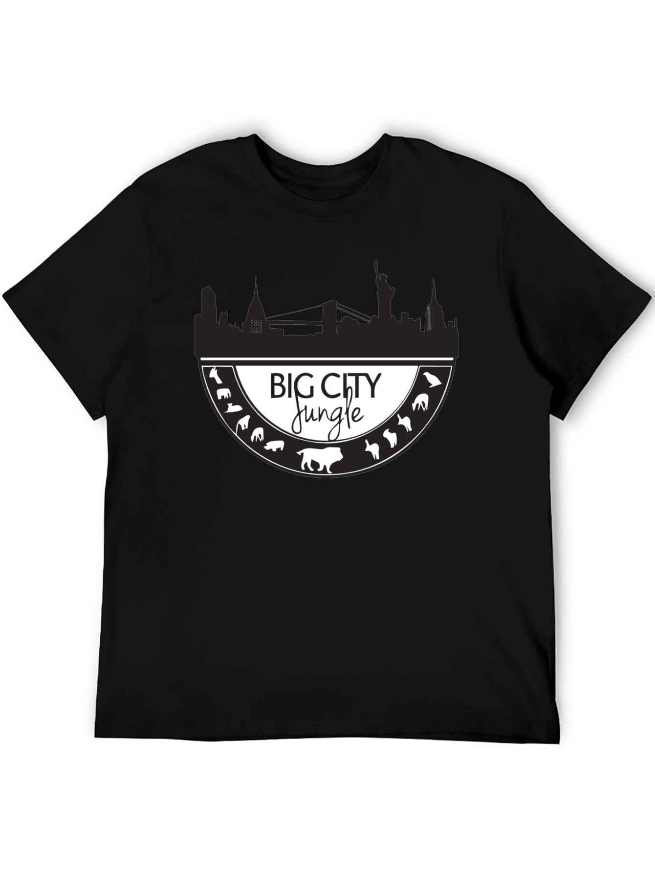 Big City Jungle Mens Graphic T-Shirt