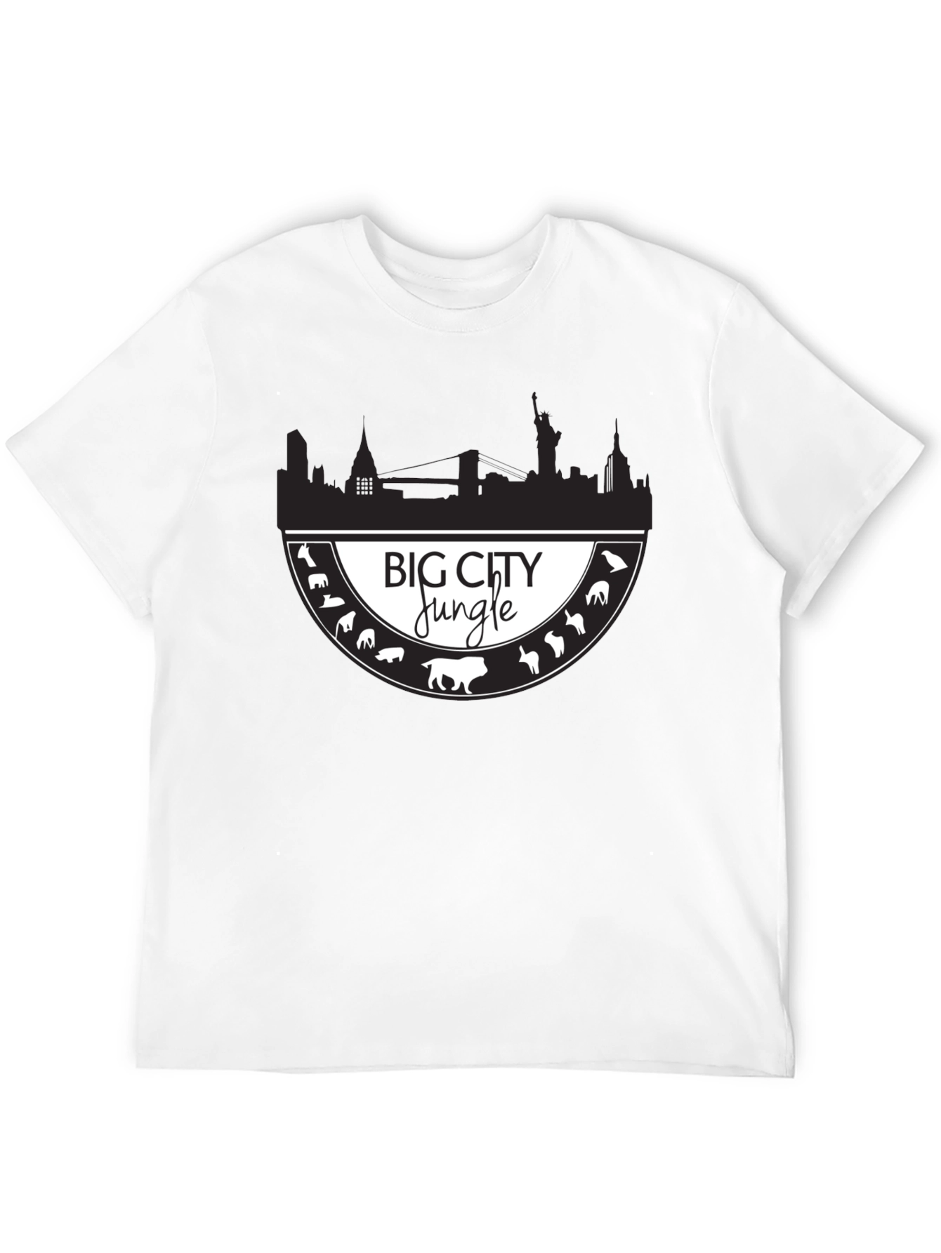 Big City Jungle Mens Graphic T-Shirt