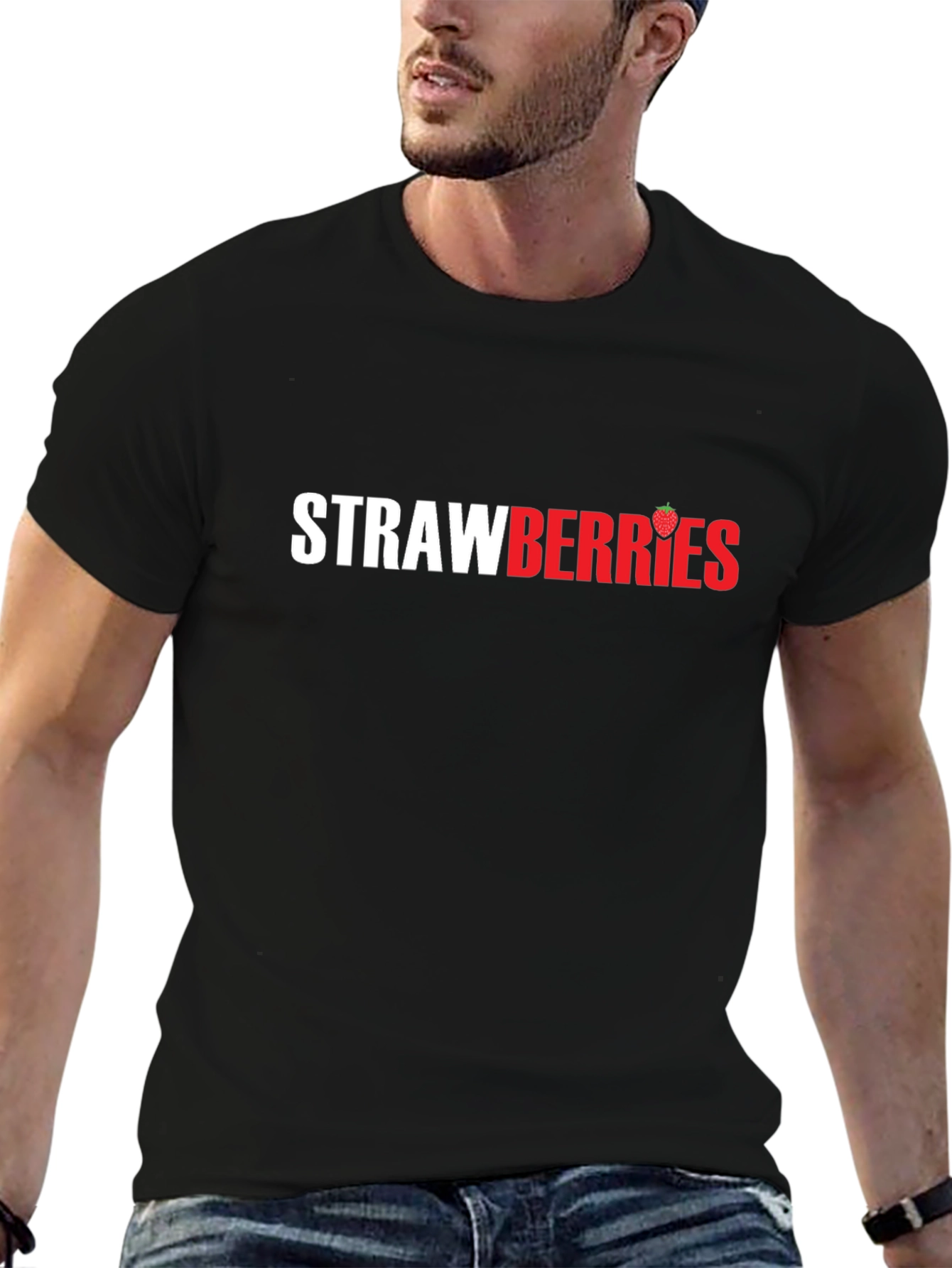 Strawberries Graphic Tee - Soft Cotton T-Shirt
