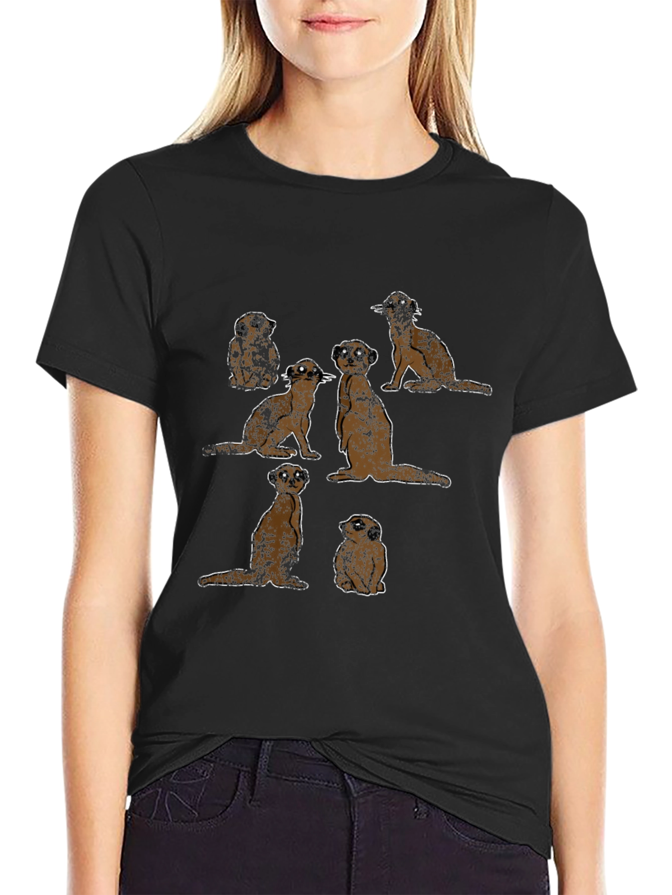 Meerkat Mob T-Shirt - Unique Animal Design