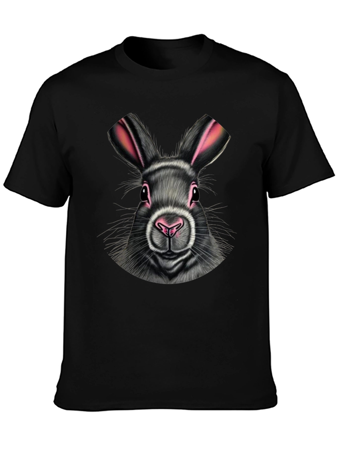Black Rabbit Graphic Tee - Cute Bunny T-Shirt