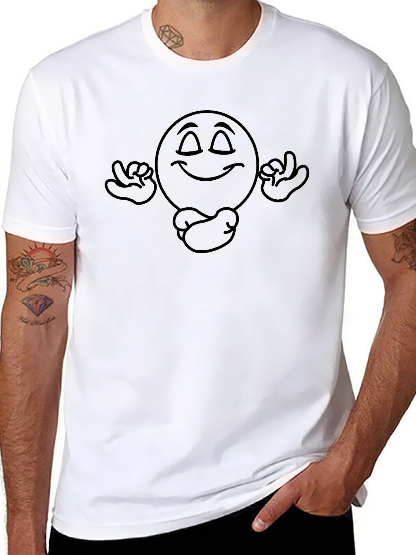 Zen Smiley Black T-Shirt