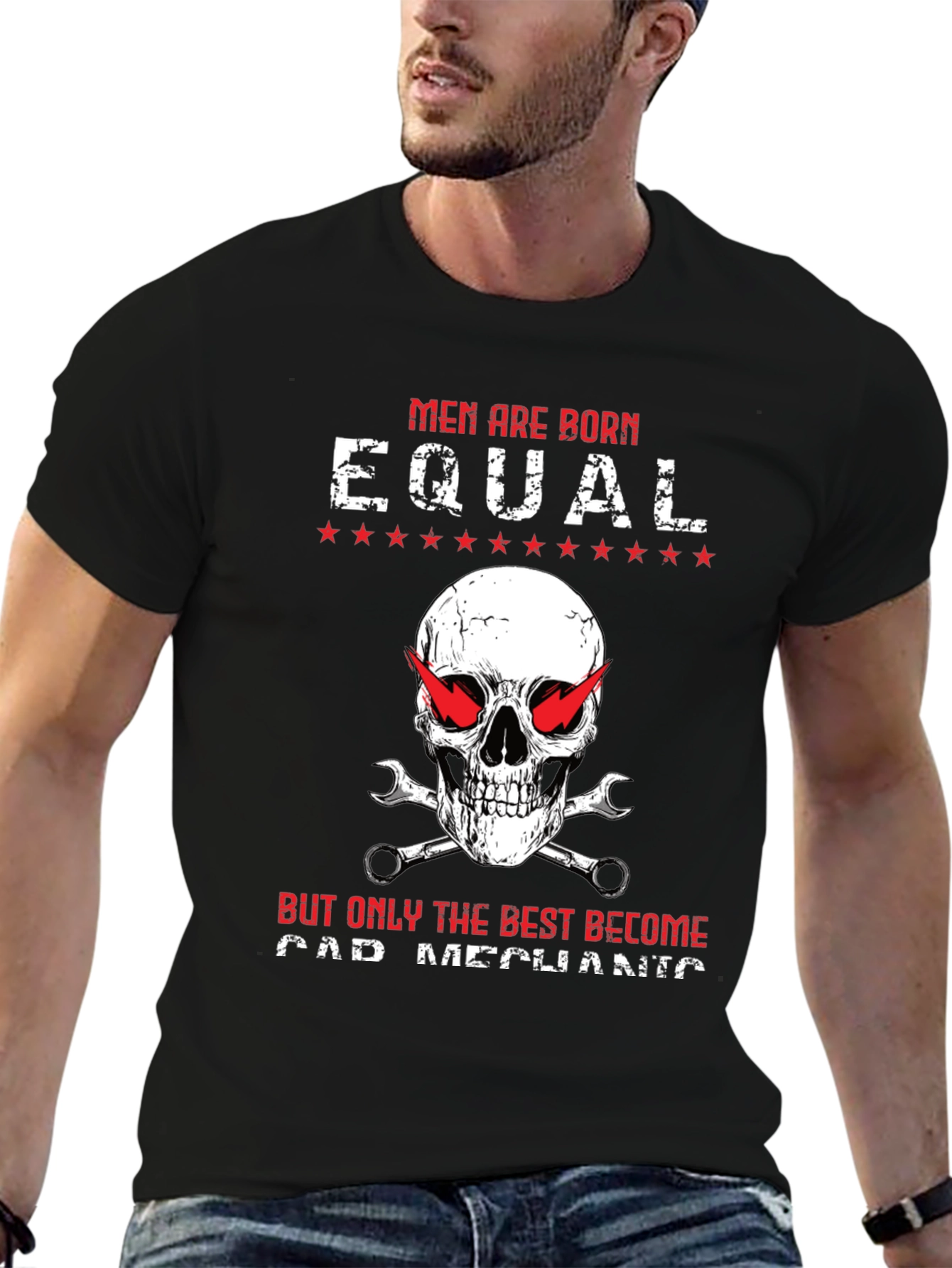Car Mechanic Skull T-Shirt
