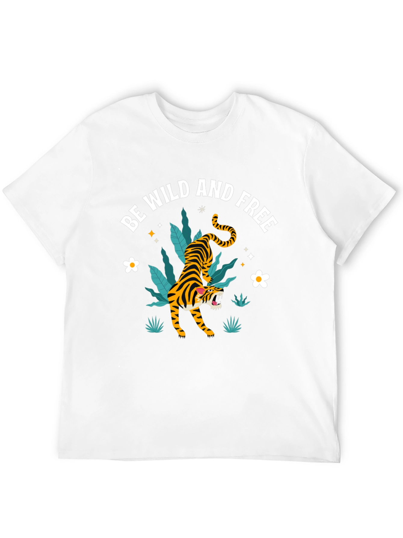 Be Wild and Free Tiger Graphic T-Shirt