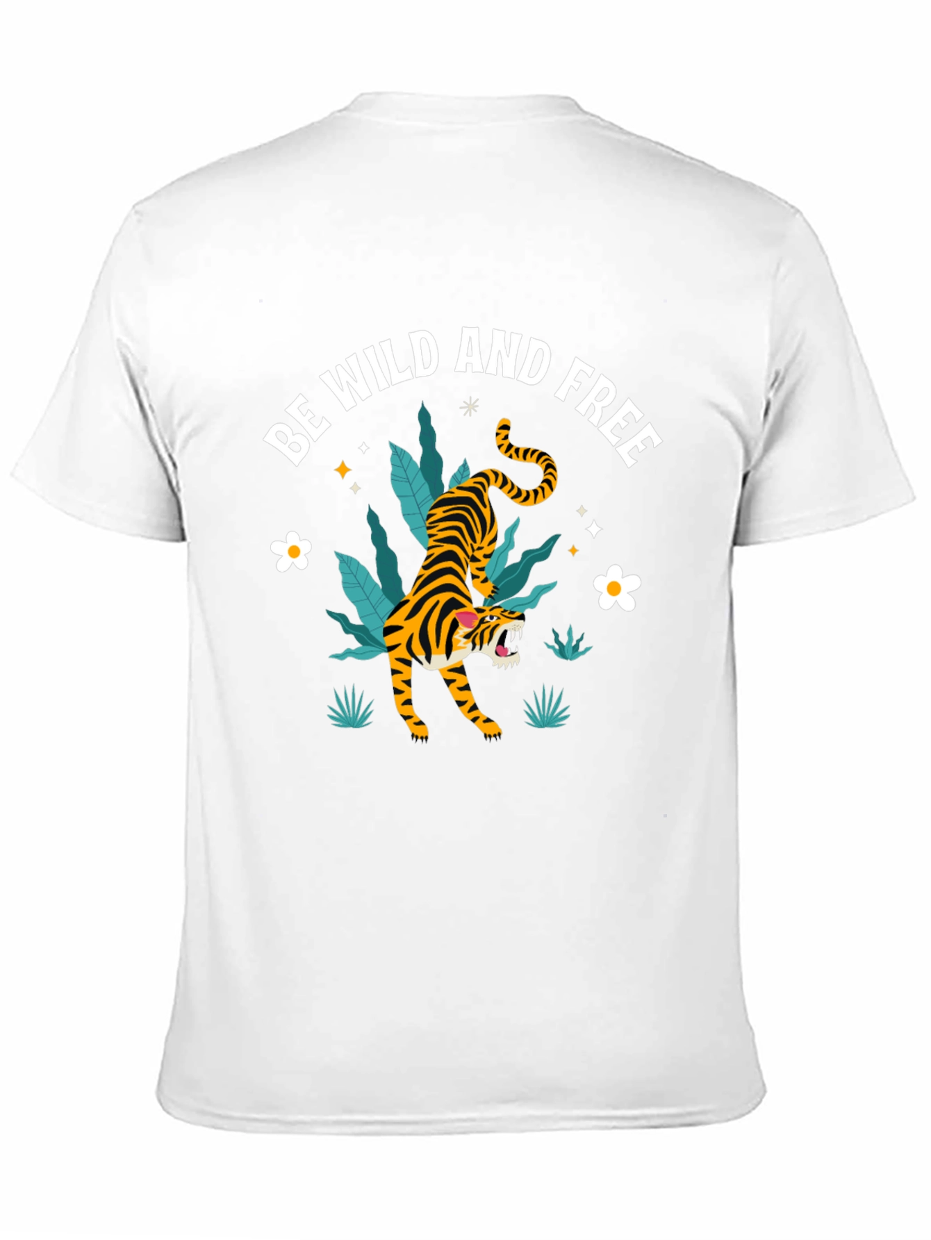 Be Wild and Free Tiger Graphic T-Shirt