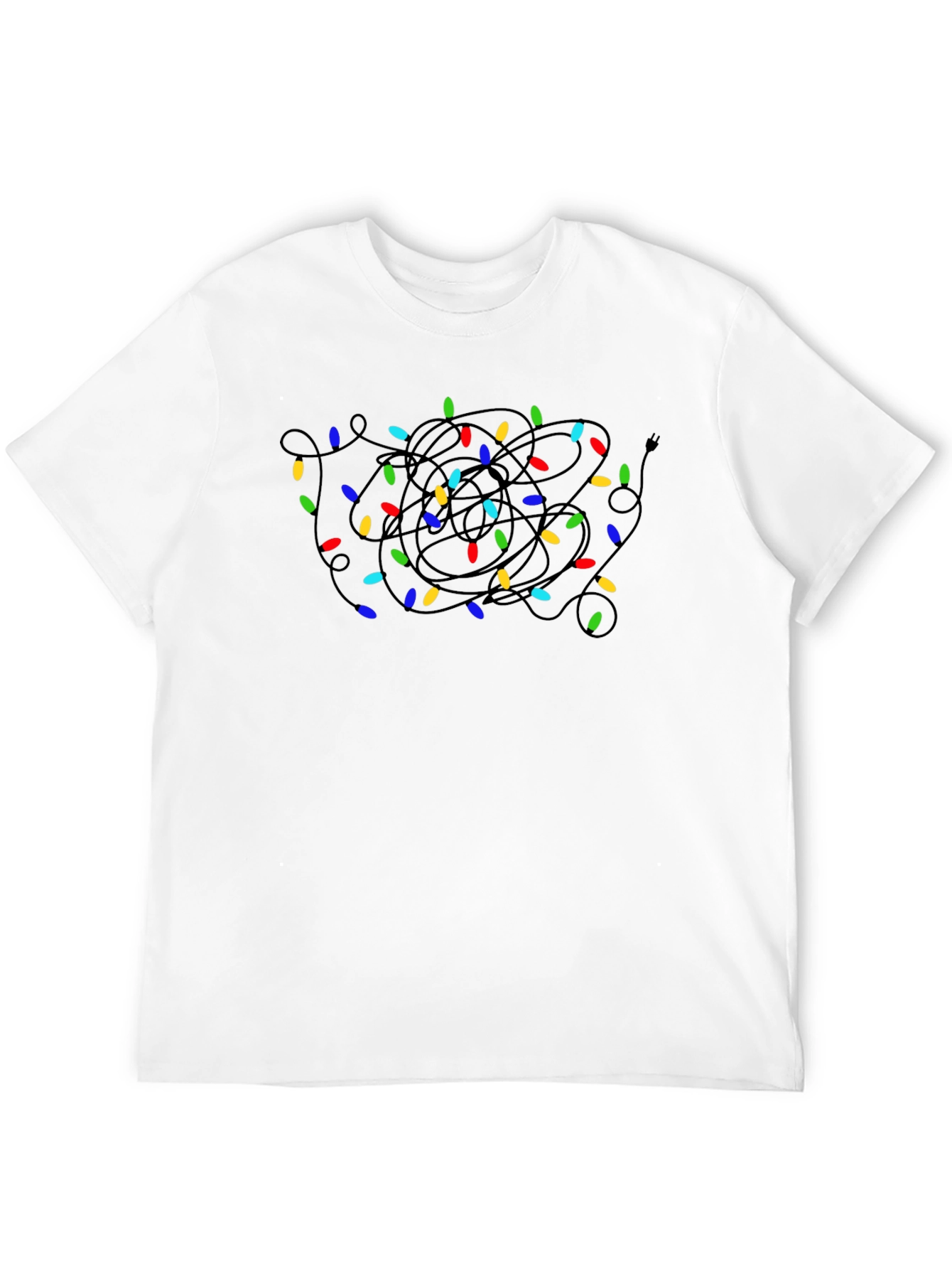 Tangled Christmas Lights Graphic Tee
