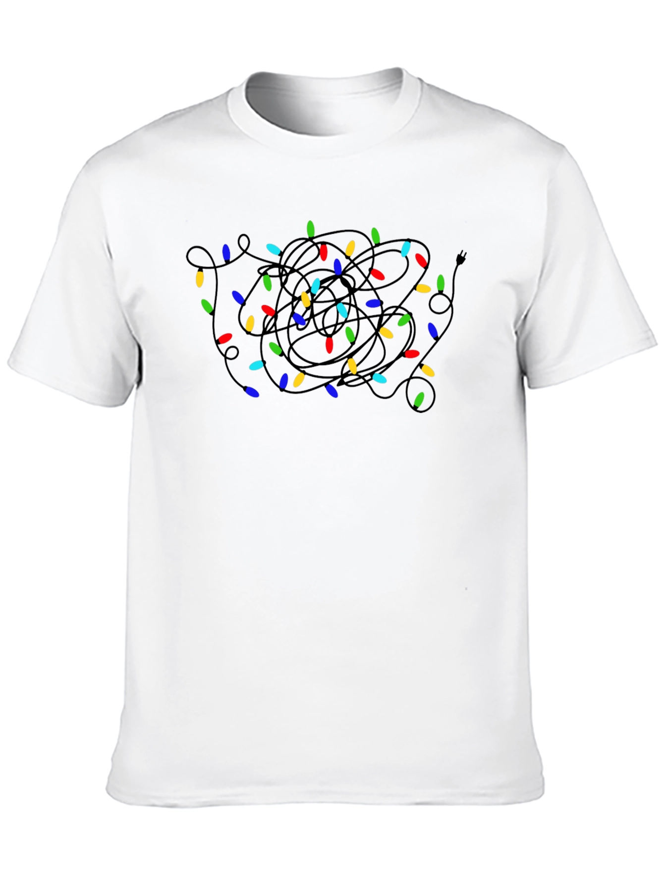 Tangled Christmas Lights Graphic Tee