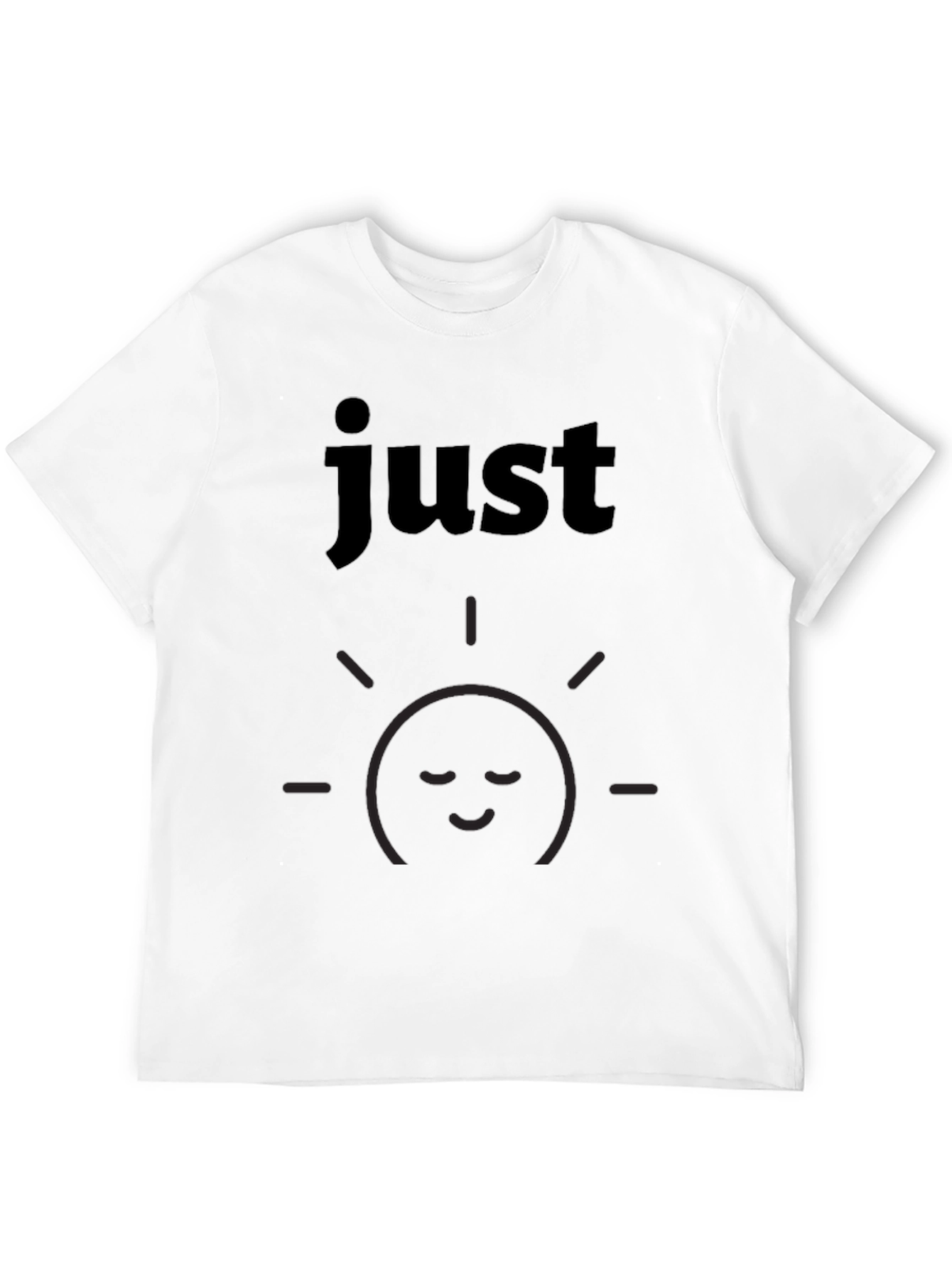 Just Smile Graphic T-Shirt - Casual Comfort