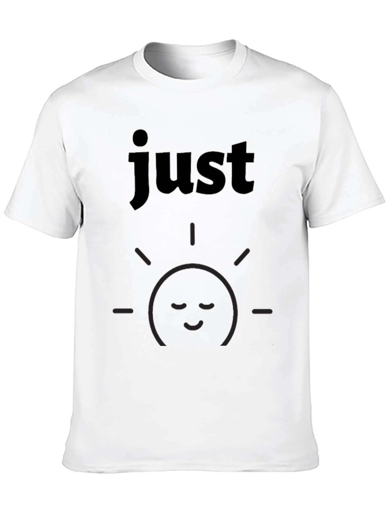 Just Smile Graphic T-Shirt - Casual Comfort