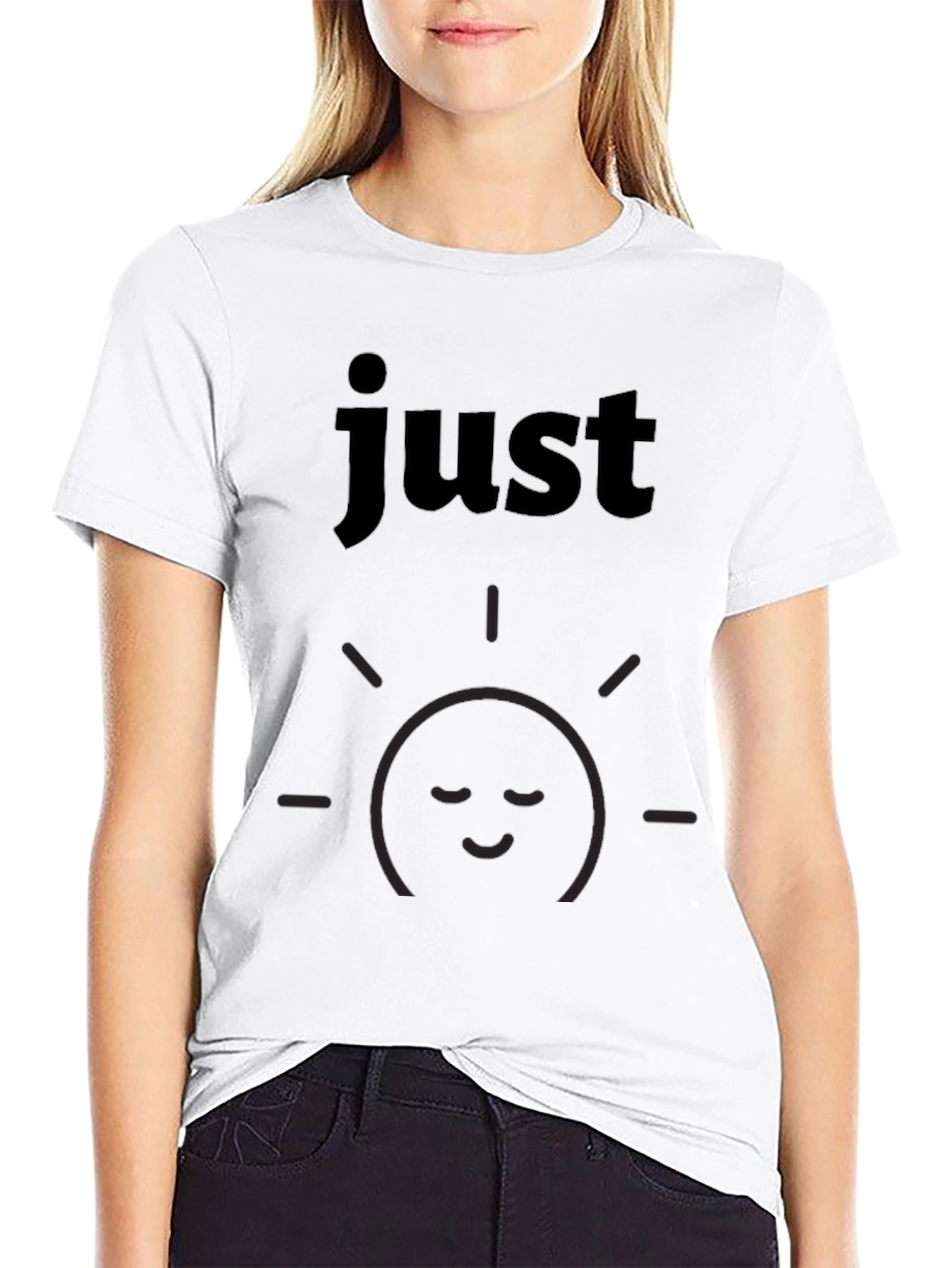Just Smile Graphic T-Shirt - Casual Comfort