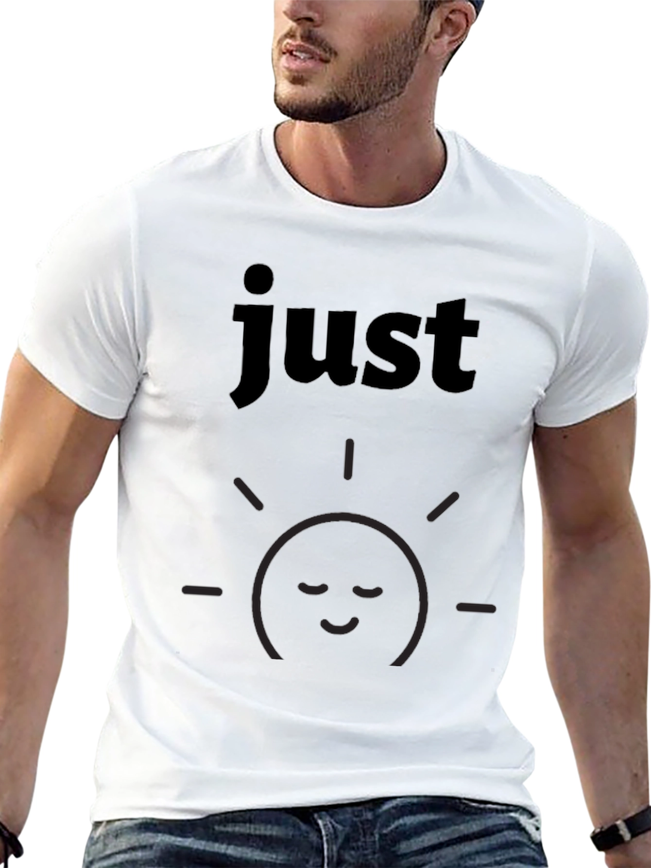 Just Smile Graphic T-Shirt - Casual Comfort