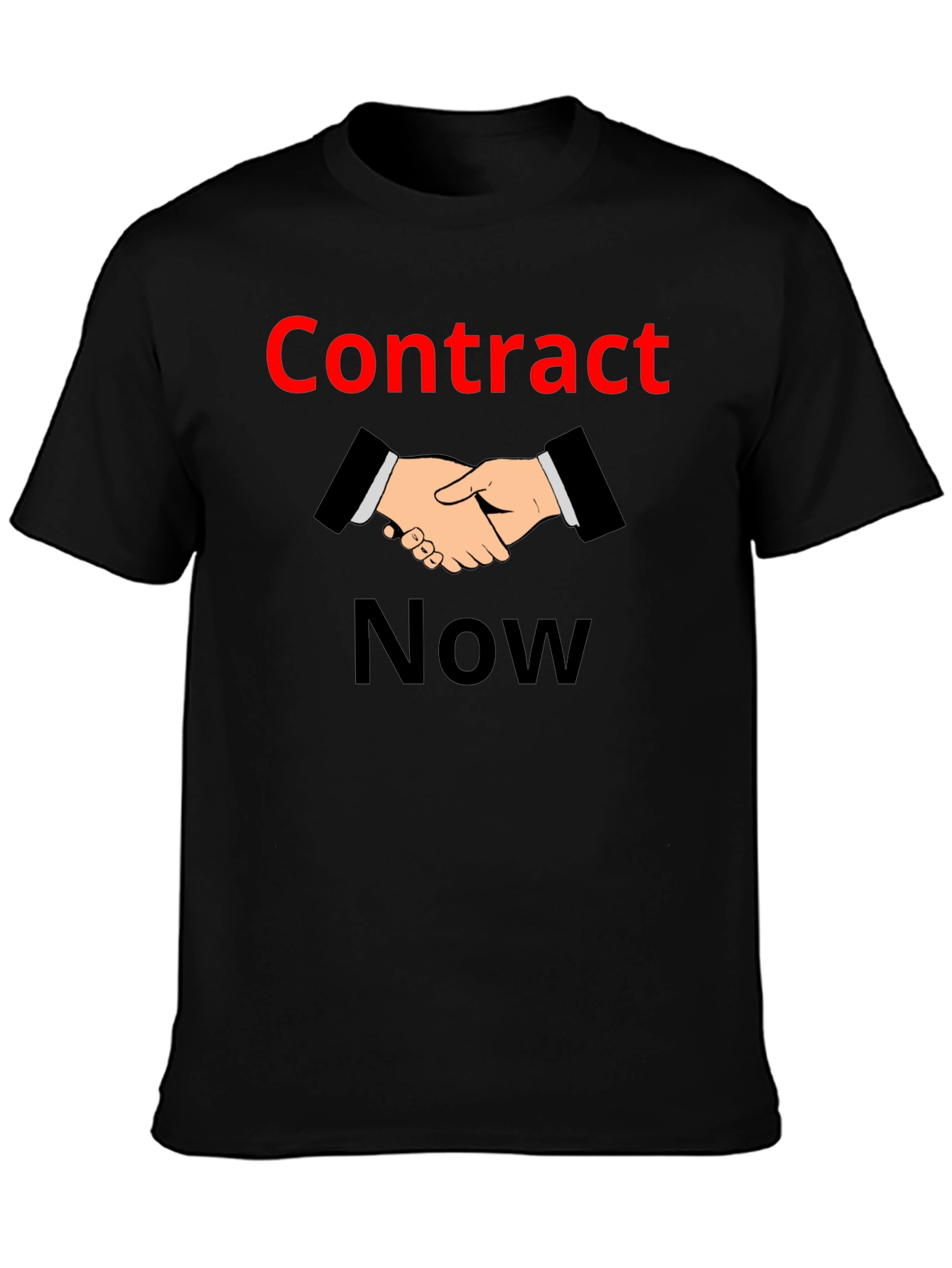 Contract Now Graphic T-Shirt - Black Cotton Tee