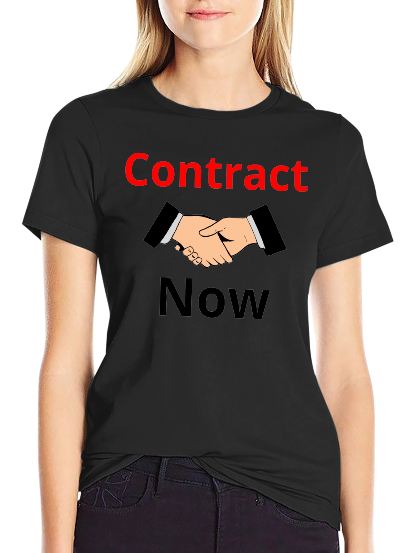 Contract Now Graphic T-Shirt - Black Cotton Tee
