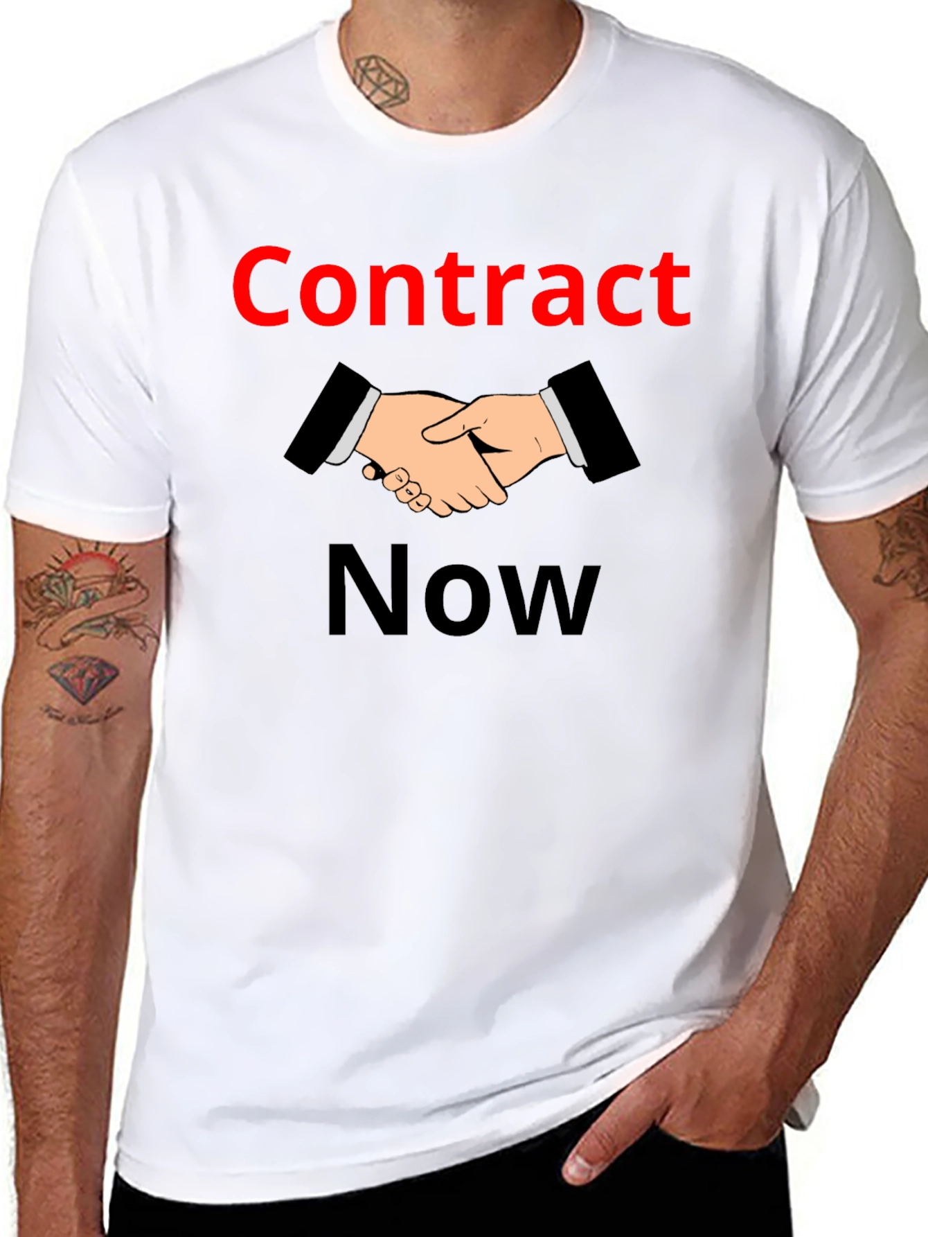 Contract Now Graphic T-Shirt - Black Cotton Tee