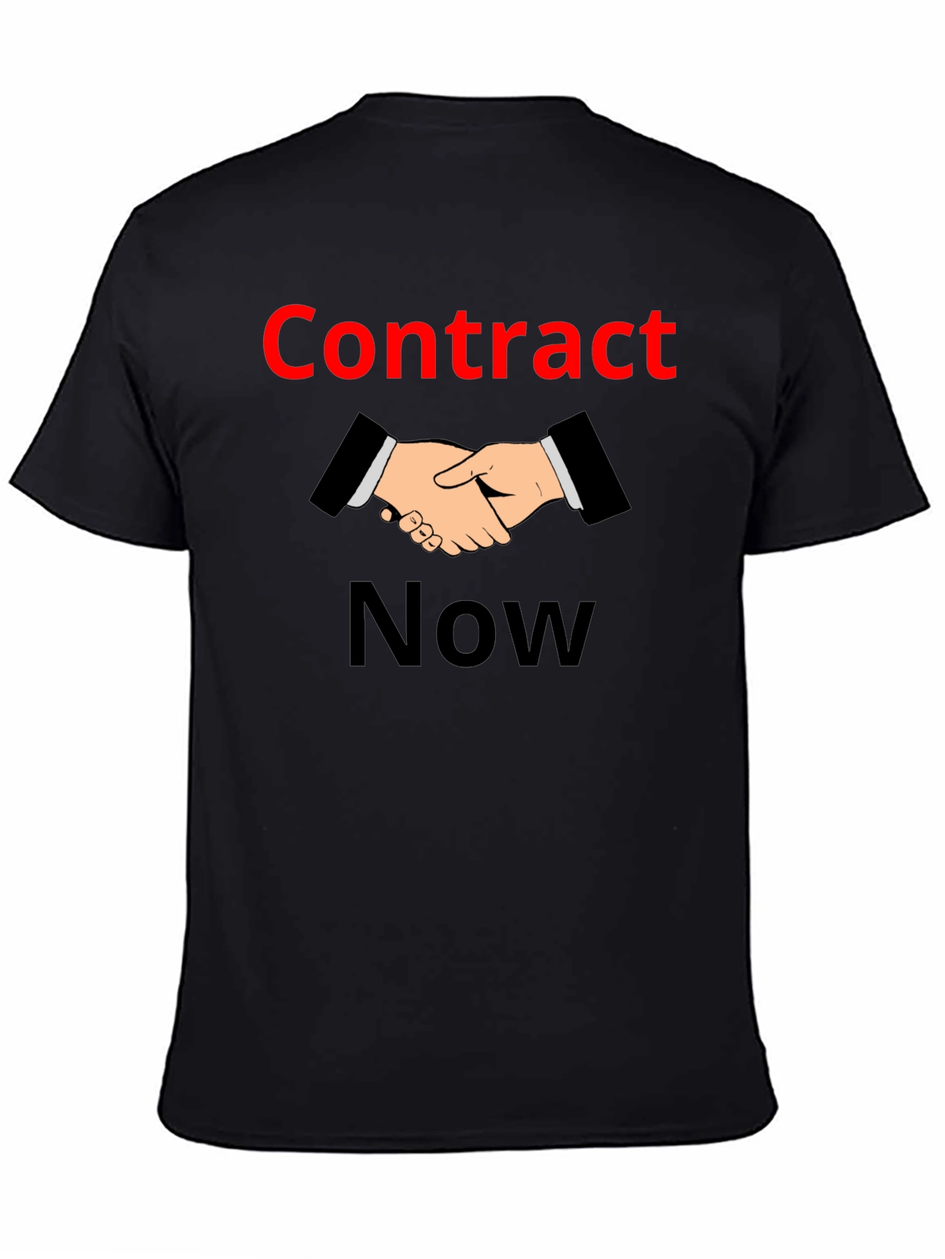 Contract Now Graphic T-Shirt - Black Cotton Tee