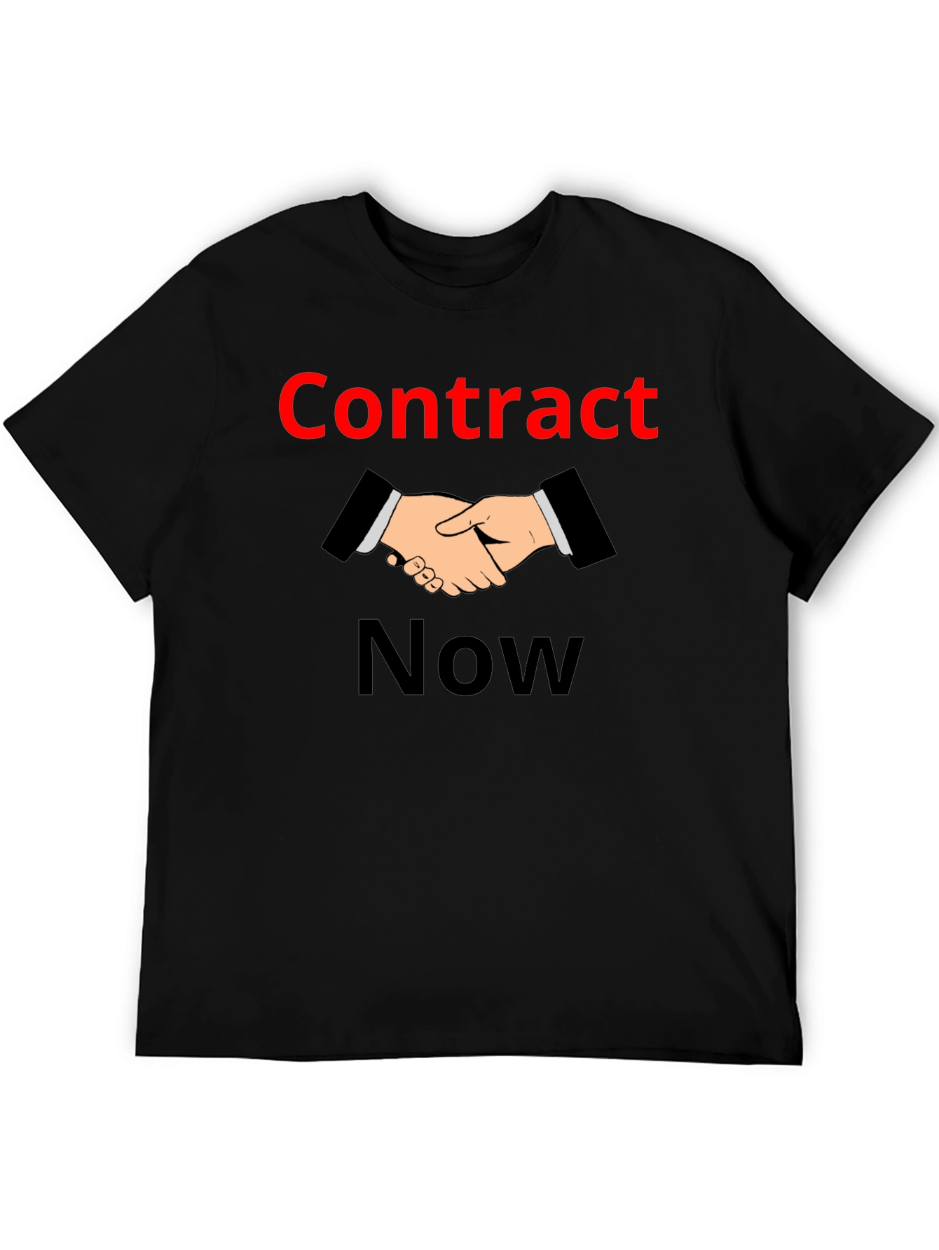 Contract Now Graphic T-Shirt - Black Cotton Tee