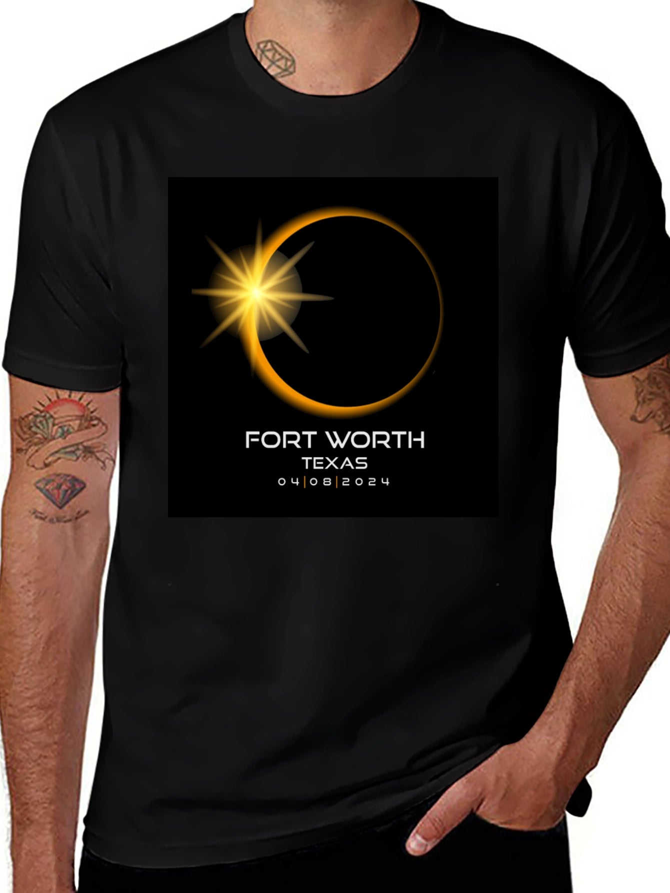 Fort Worth Texas Eclipse 04/08/2024 T-Shirt