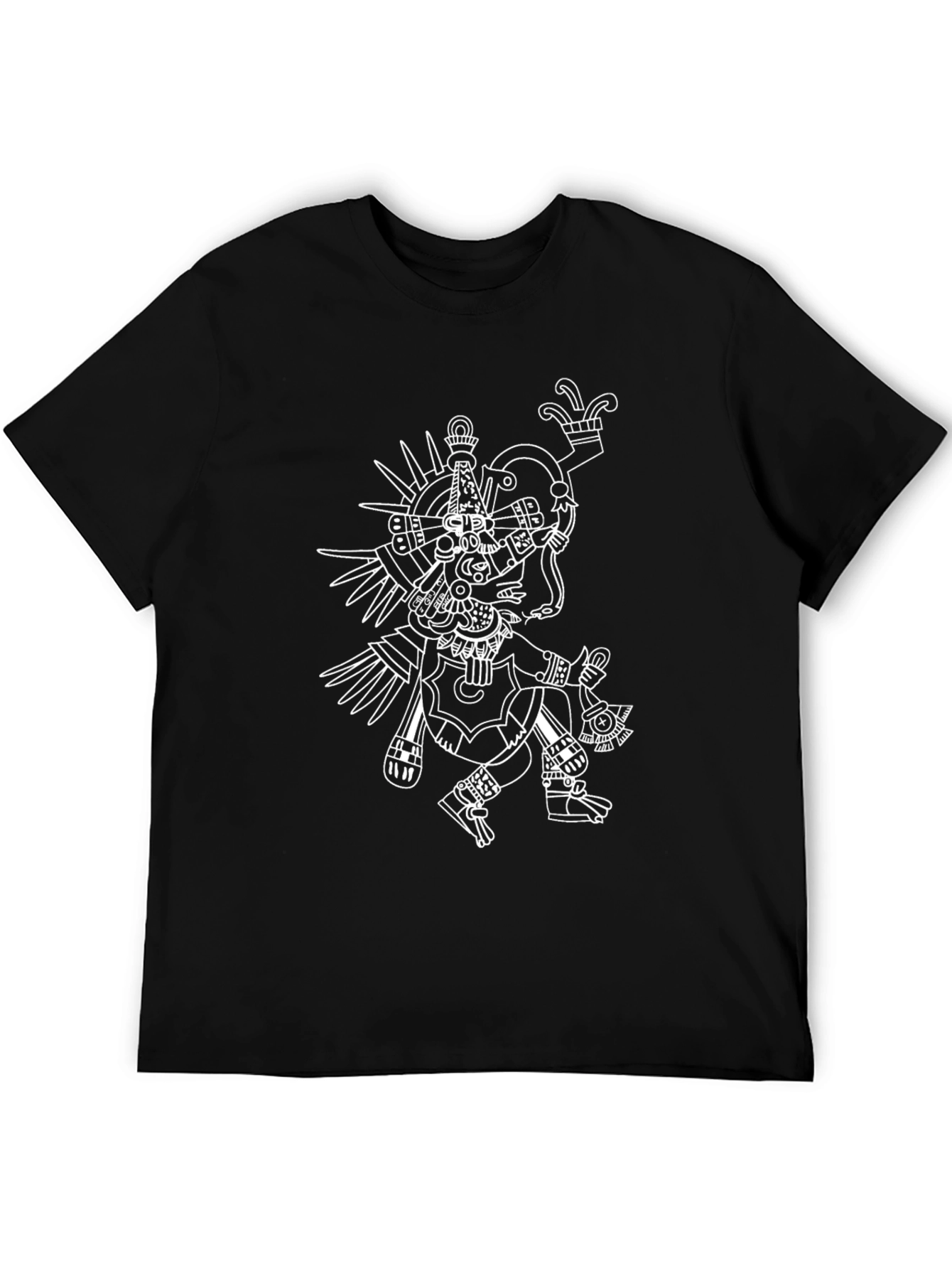 Aztec Inspired Graphic T-Shirt - Black