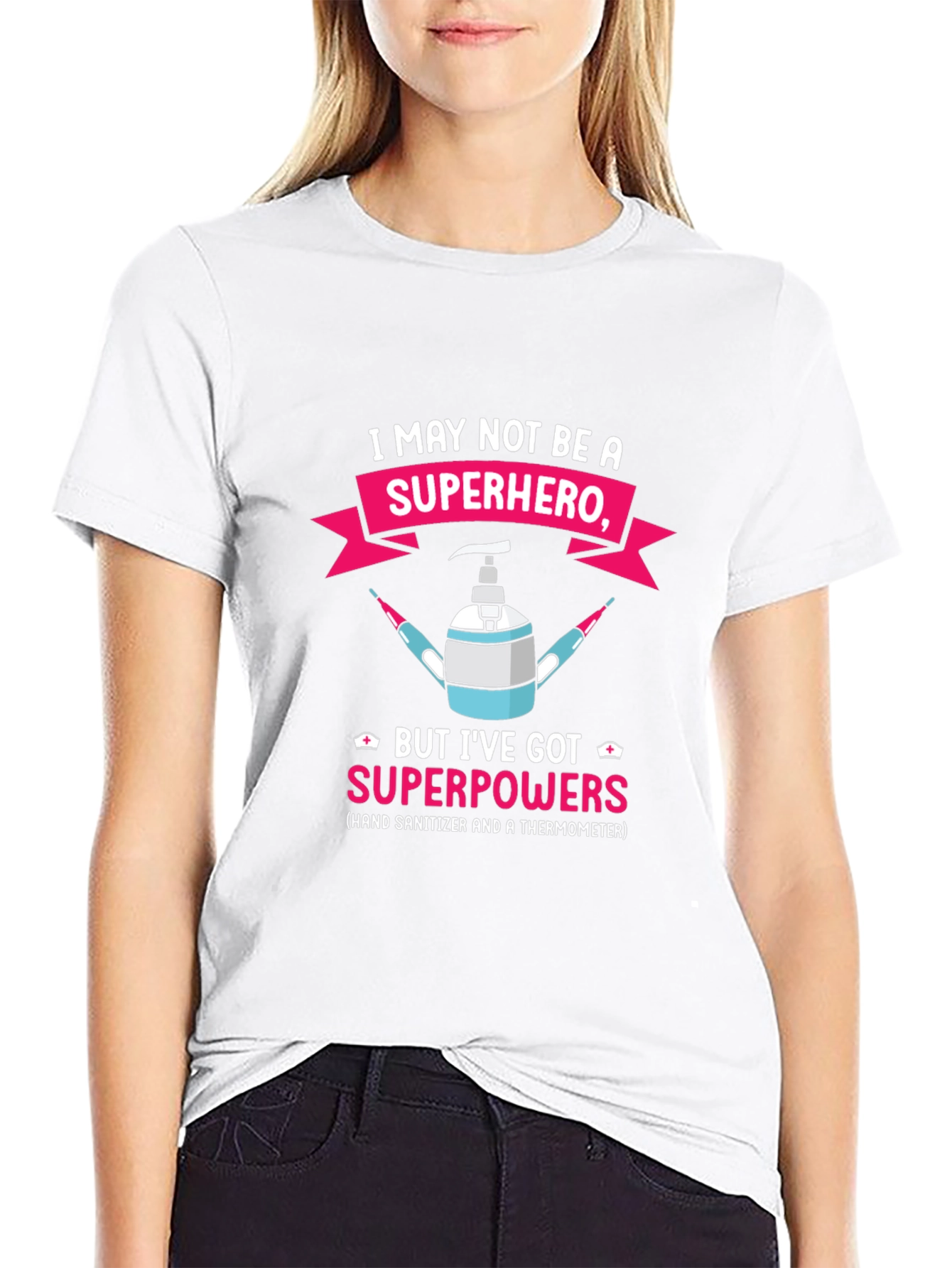 Superhero Nurse Hand Sanitizer & Thermometer T-Shirt