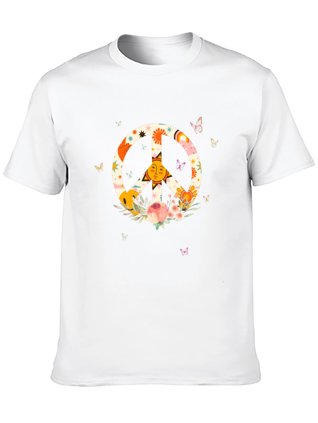 Peace Sign Graphic Tee - Retro Style