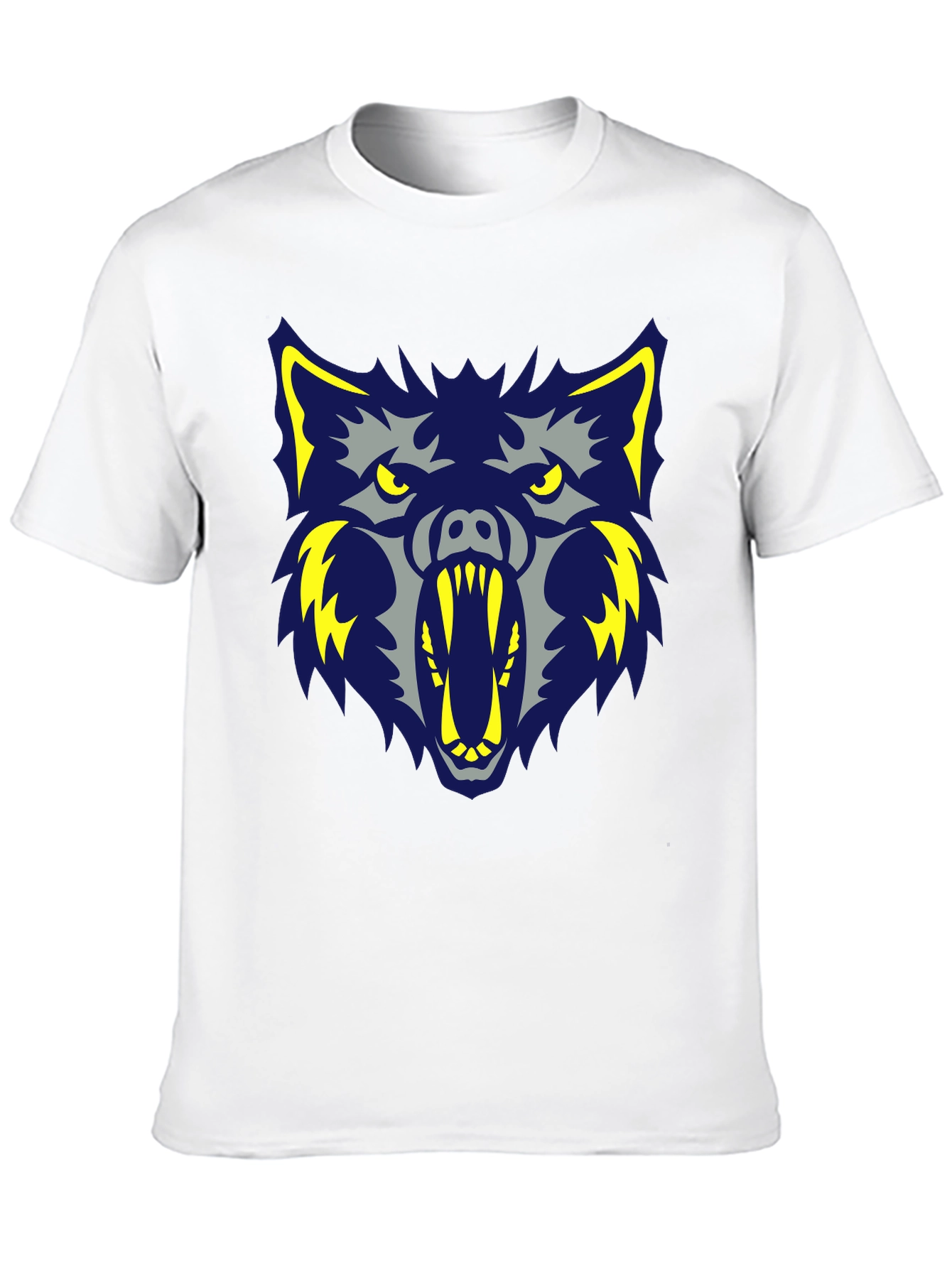 Ferocious Wolf Graphic Black Tee
