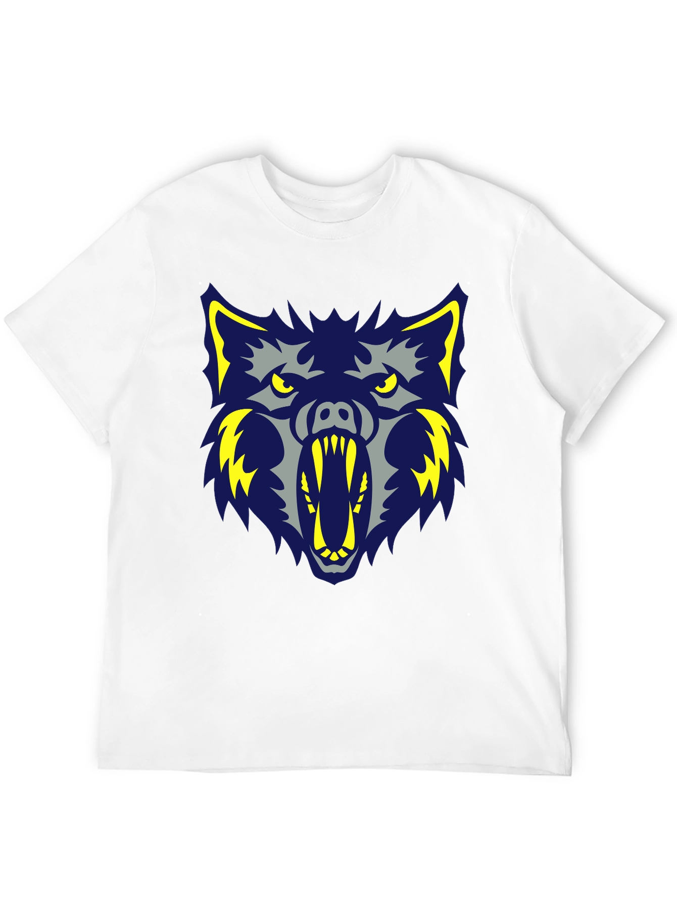 Ferocious Wolf Graphic Black Tee