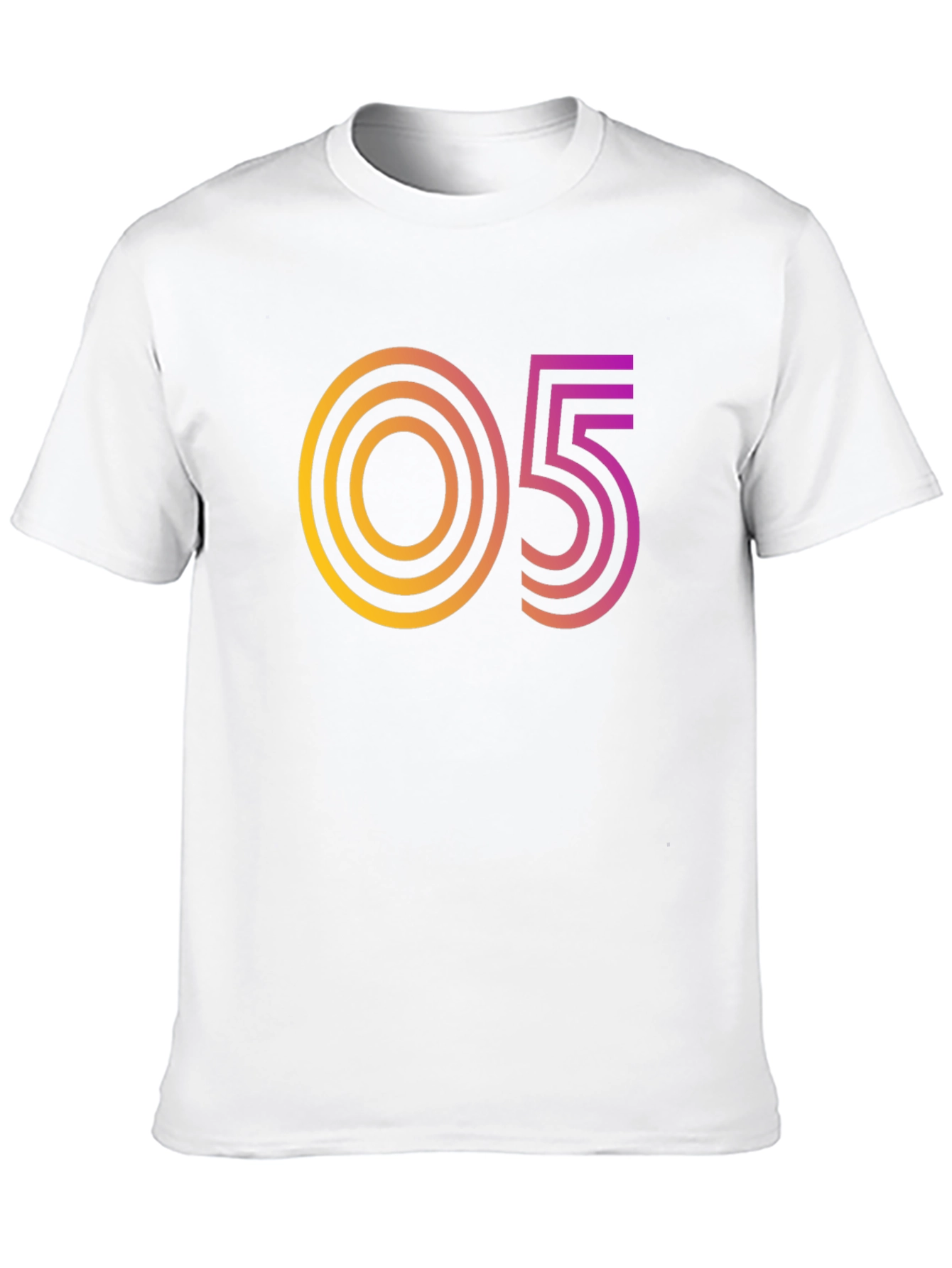 Retro Number Graphic Tee - 05 Design