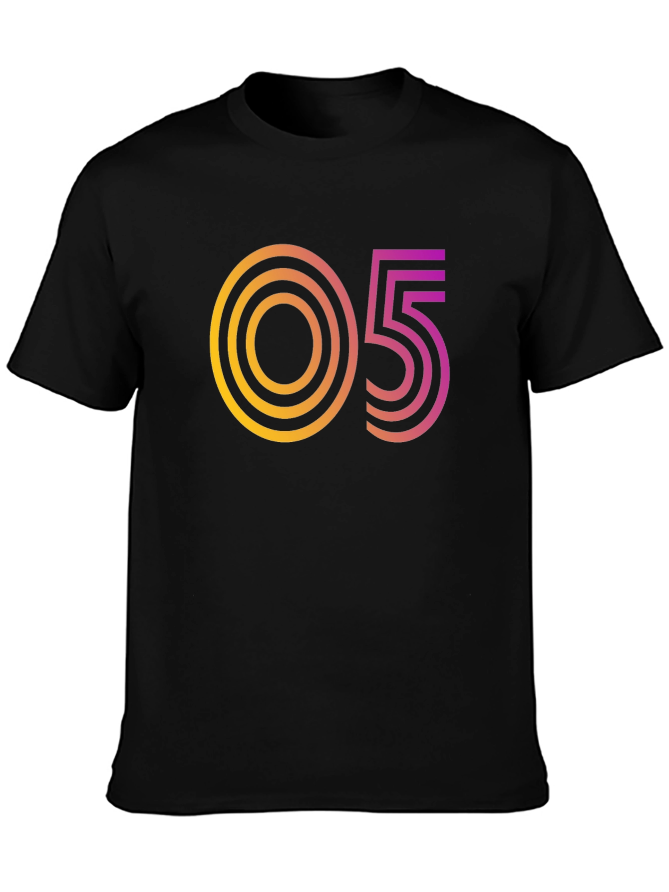 Retro Number Graphic Tee - 05 Design