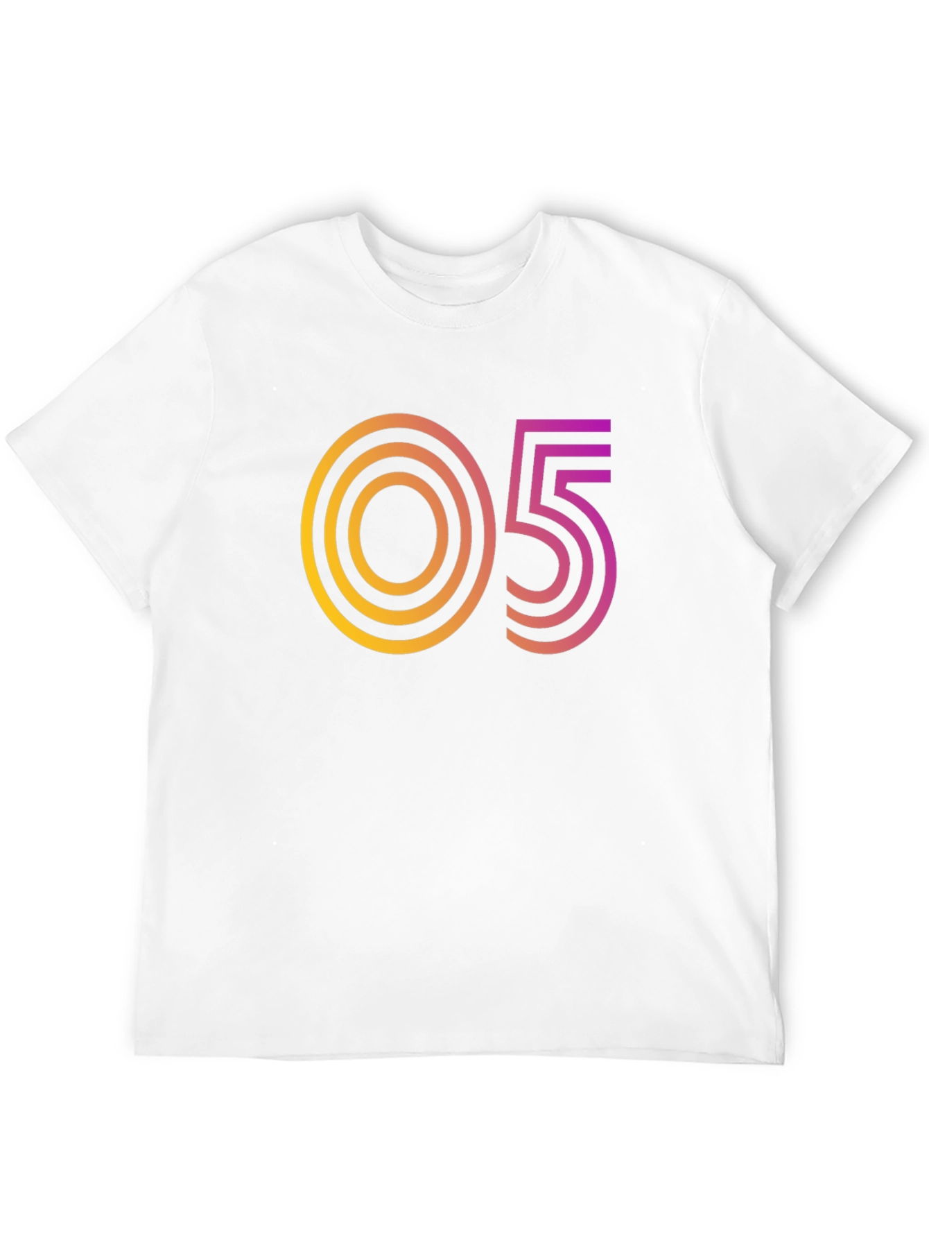 Retro Number Graphic Tee - 05 Design