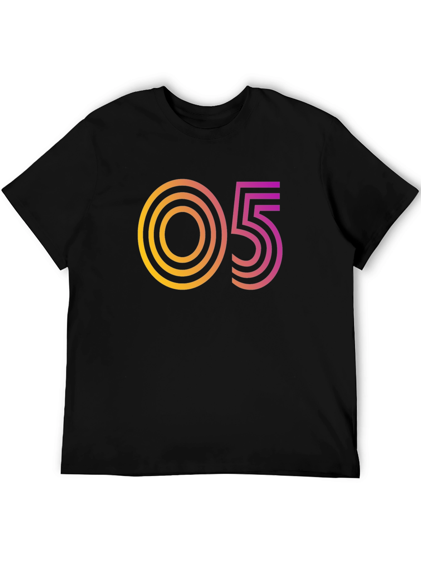 Retro Number Graphic Tee - 05 Design