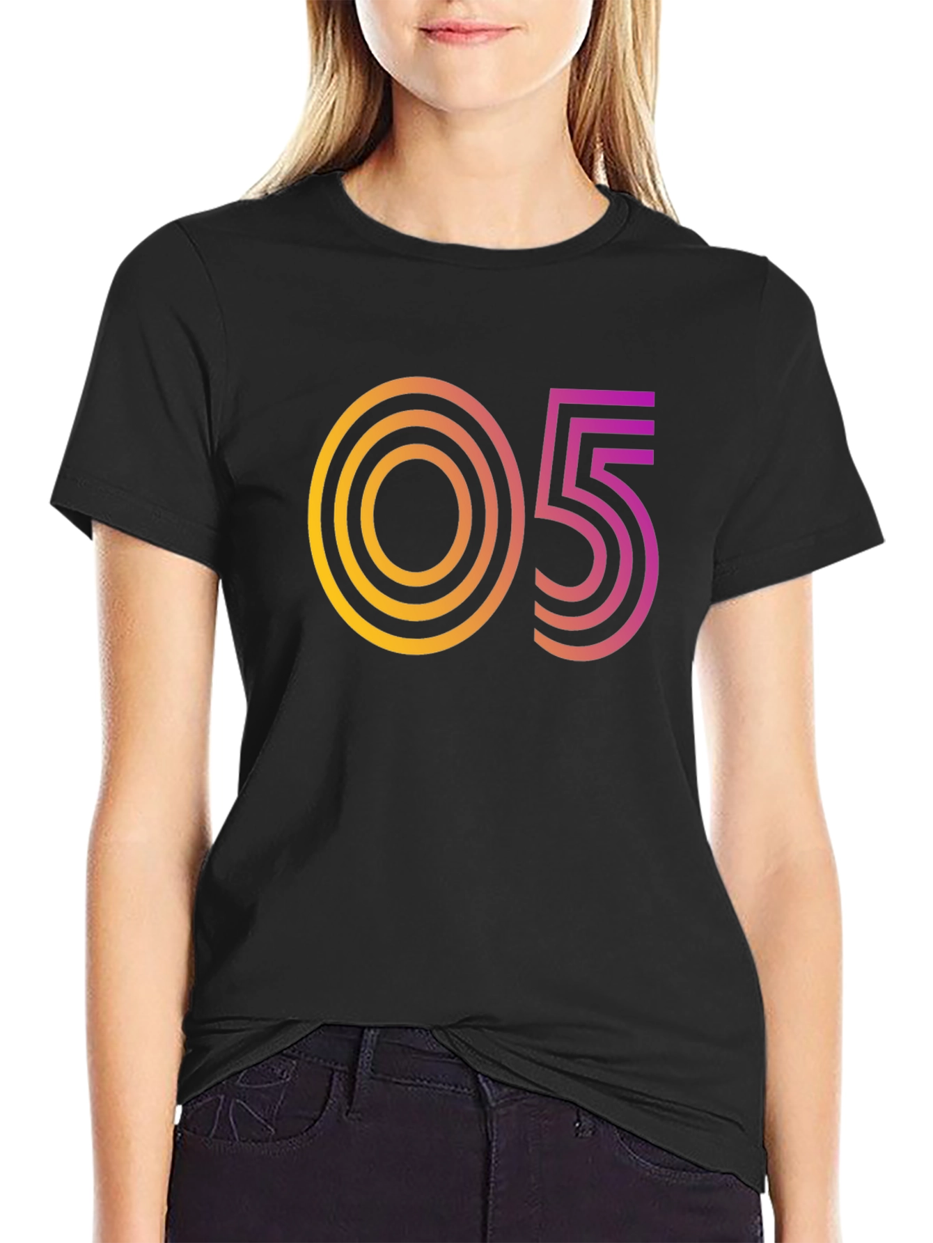 Retro Number Graphic Tee - 05 Design