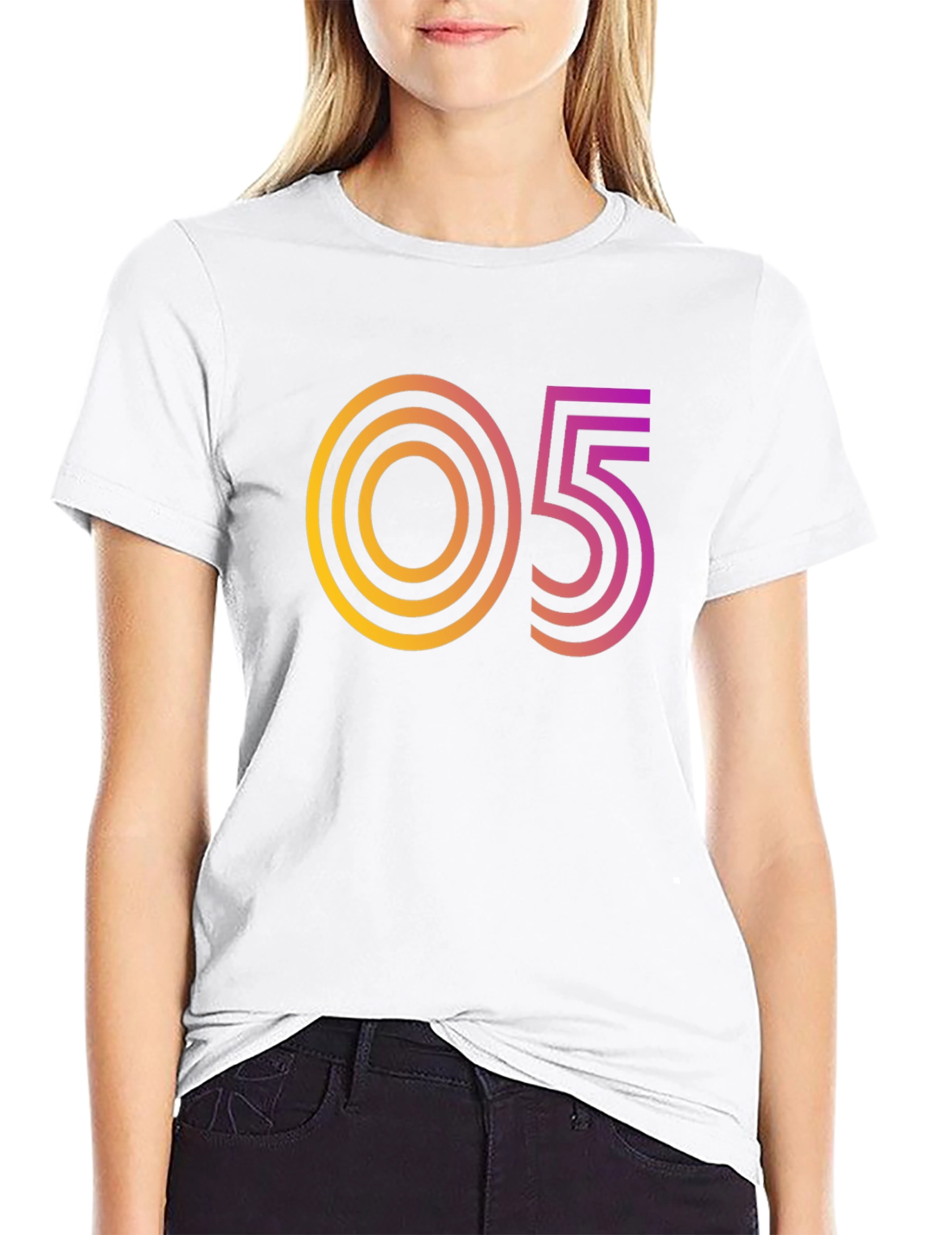 Retro Number Graphic Tee - 05 Design