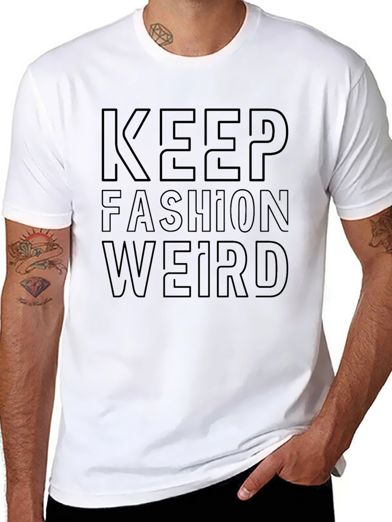 Keep Fashion Weird Black Graphic Tee