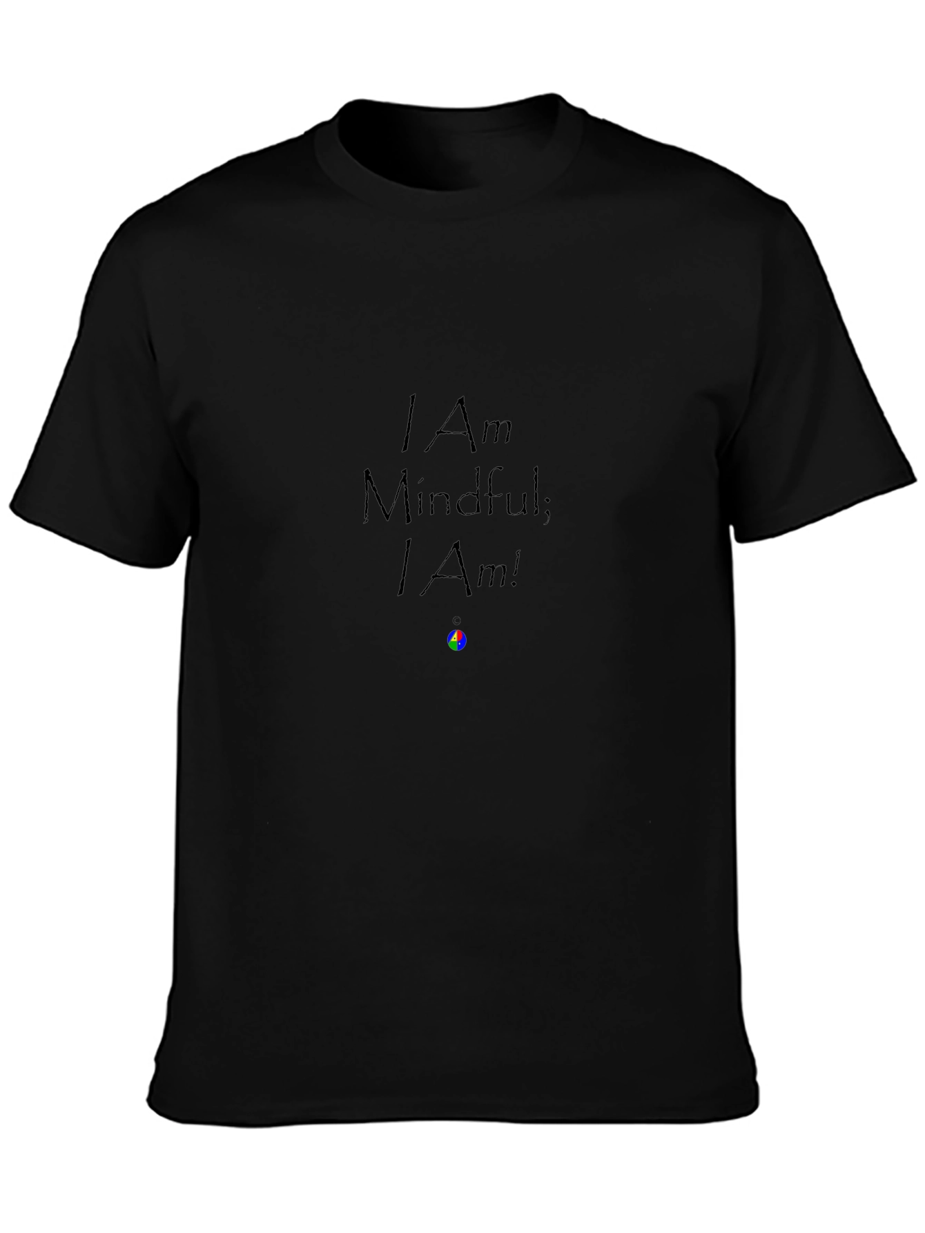 Mindful I Am Black Graphic Tee