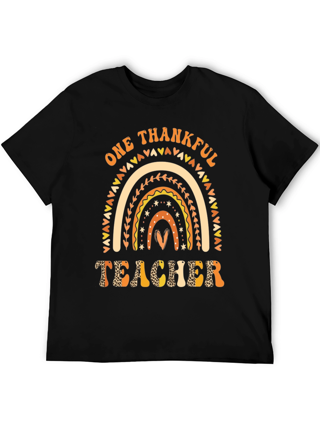One Thankful Teacher Rainbow Graphic Tee