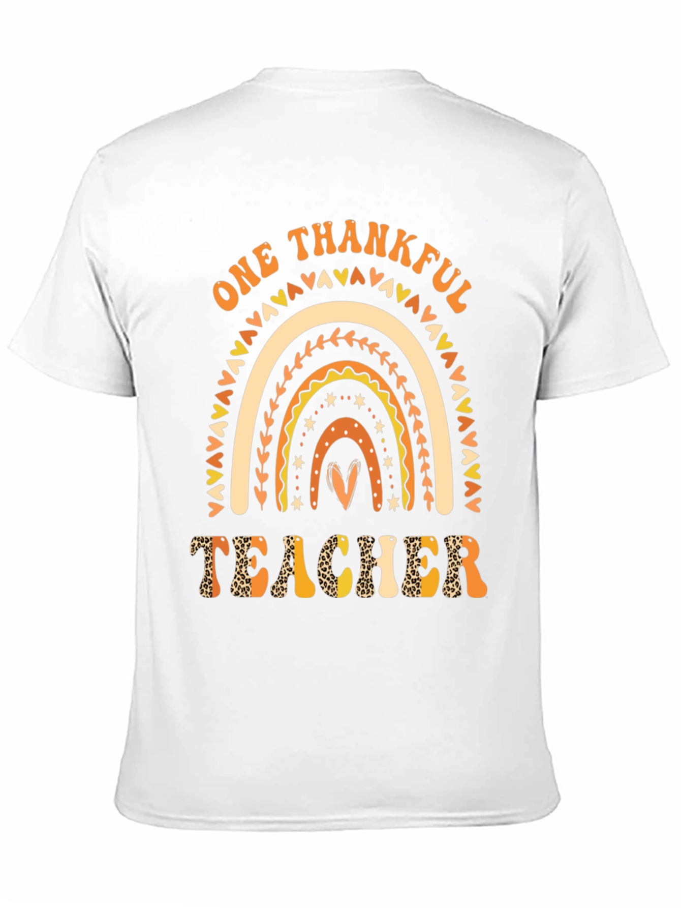 One Thankful Teacher Rainbow Graphic Tee