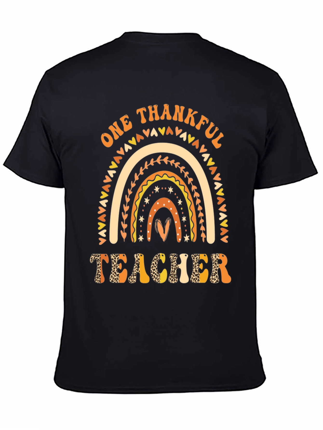 One Thankful Teacher Rainbow Graphic Tee