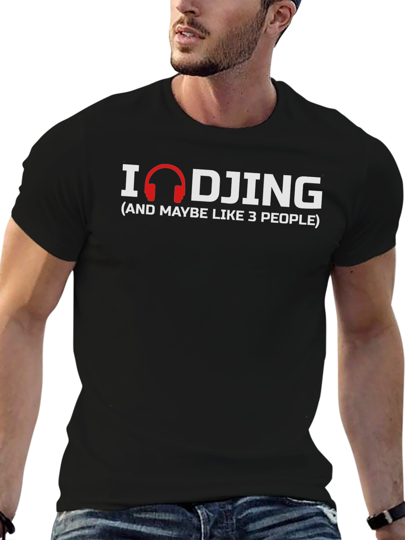 I Love DJing Funny Graphic Tee