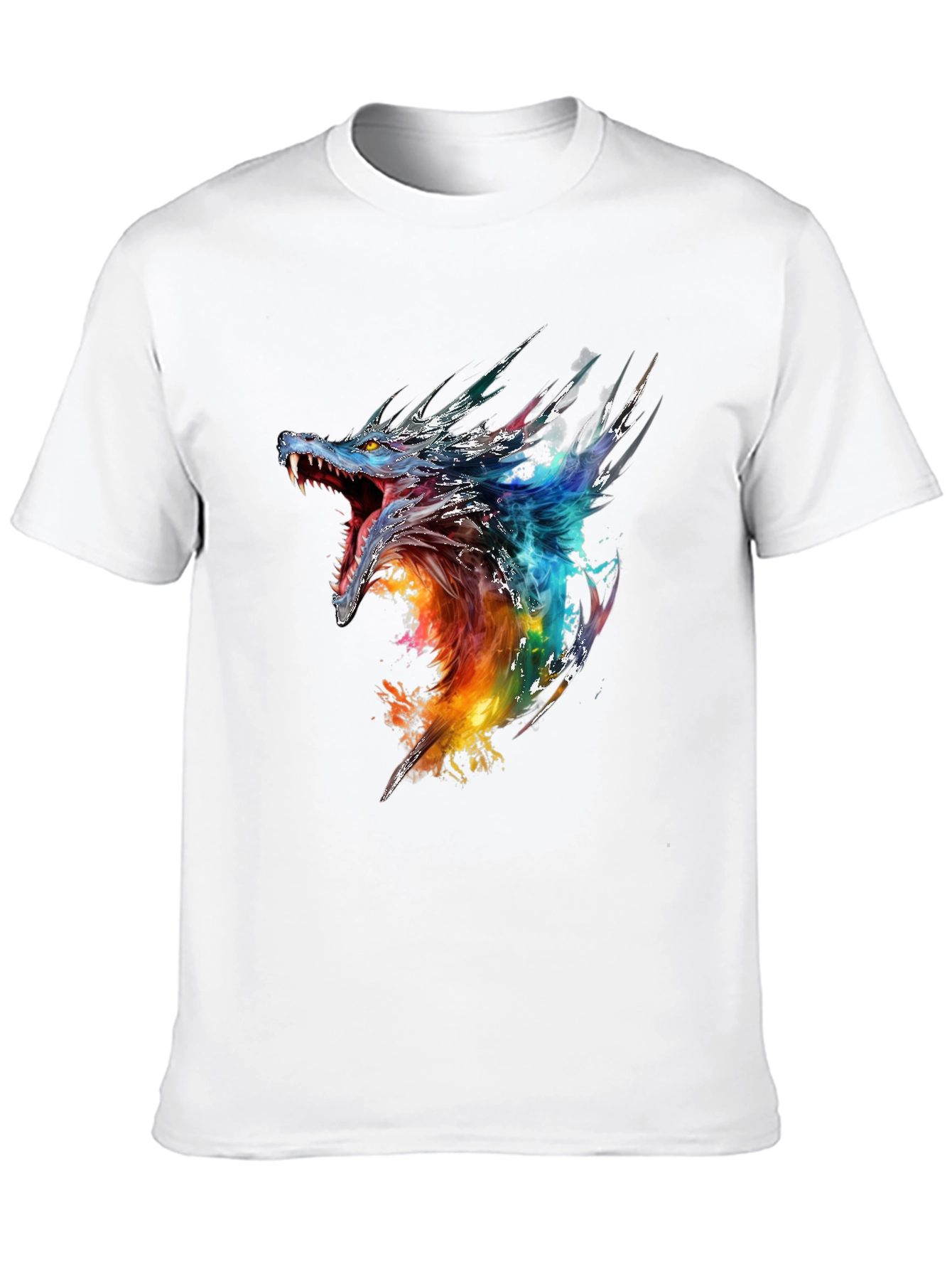 Dragon Graphic Print Black T-Shirt