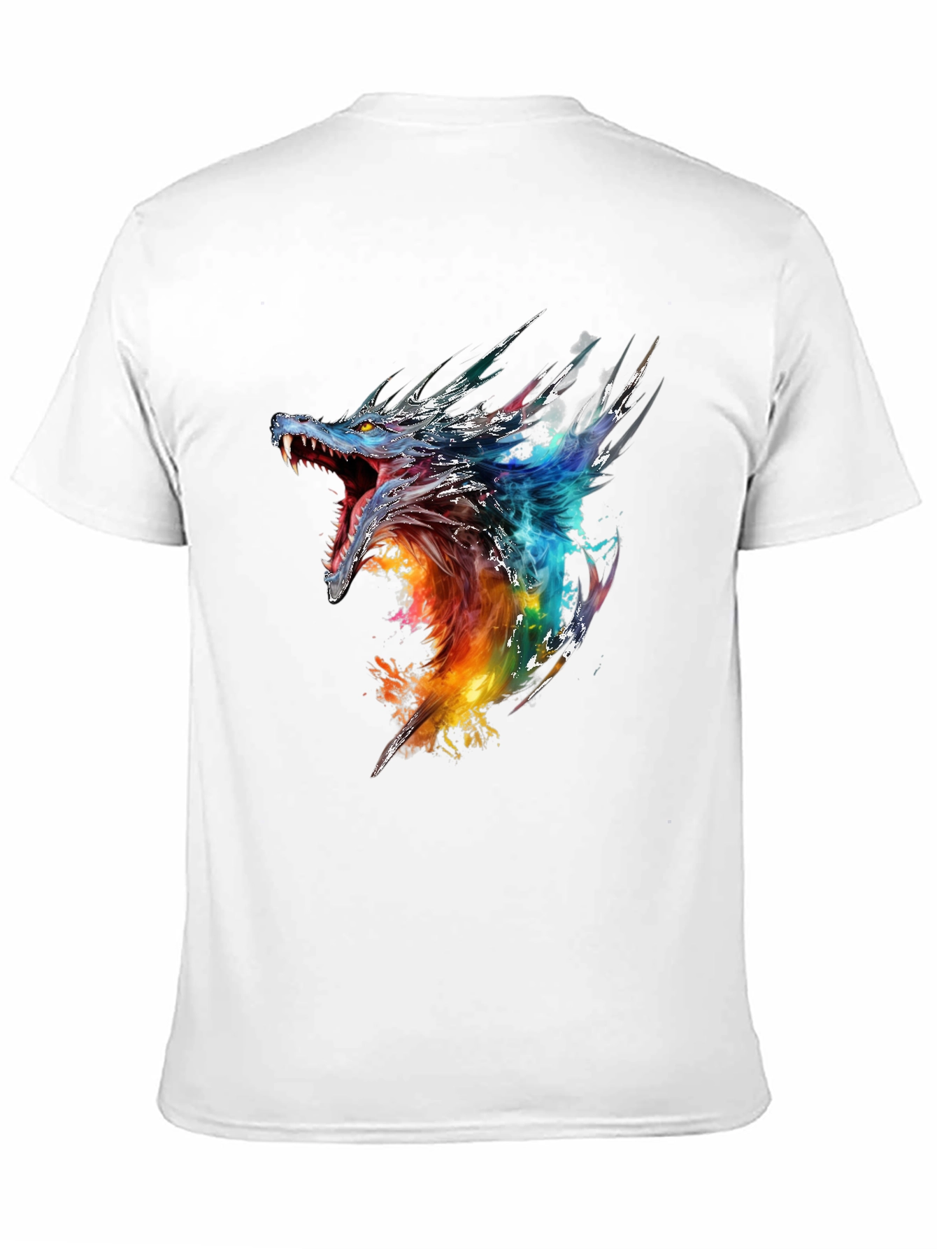 Dragon Graphic Print Black T-Shirt