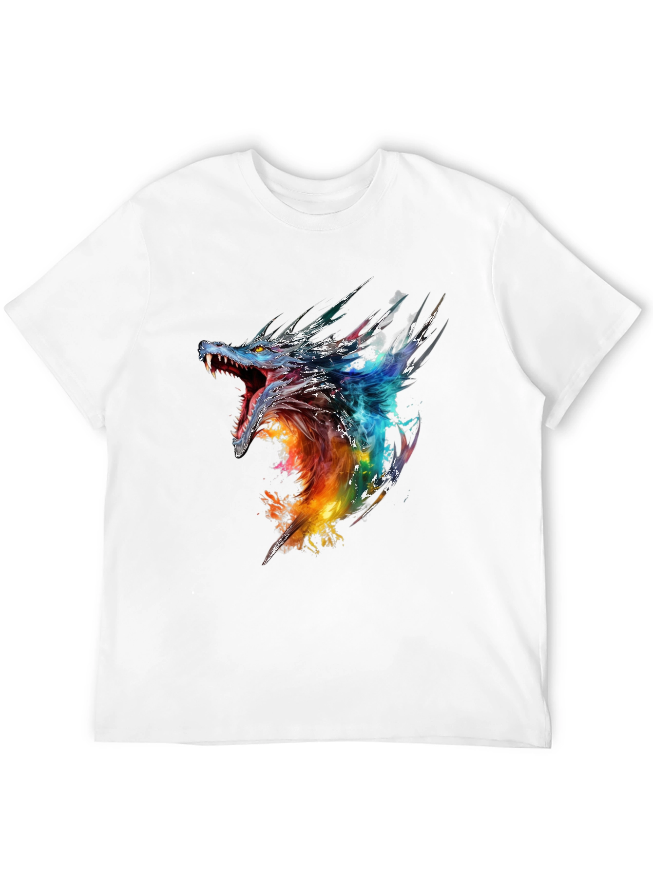 Dragon Graphic Print Black T-Shirt